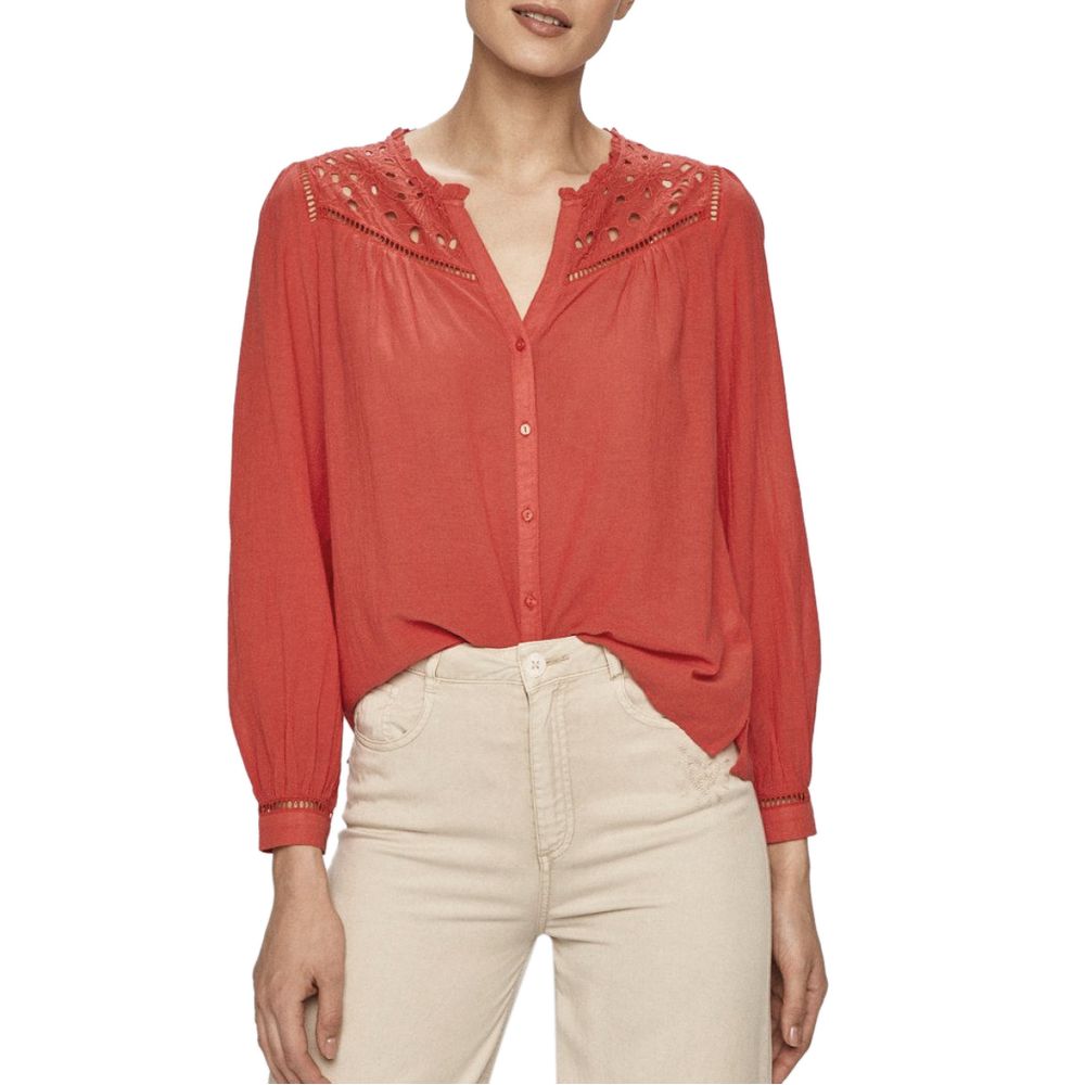 Pepe Jeans – Rotes Viskosehemd