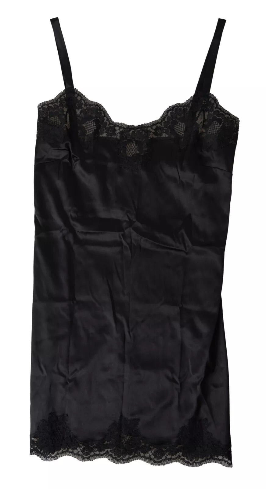 Dolce &amp; Gabbana – Sinnliches Camisole-Top aus schwarzer Seide
