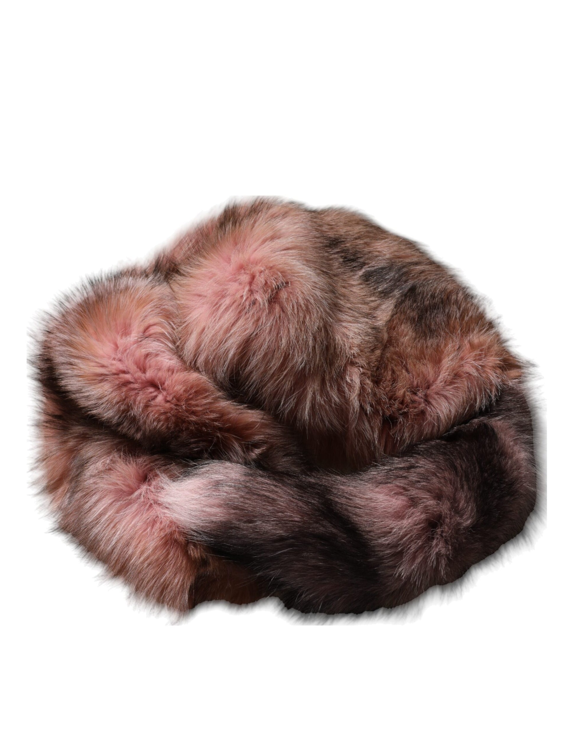 Dolce &amp; Gabbana Pink Frost Fuchspelz Halswärmer Winterschal