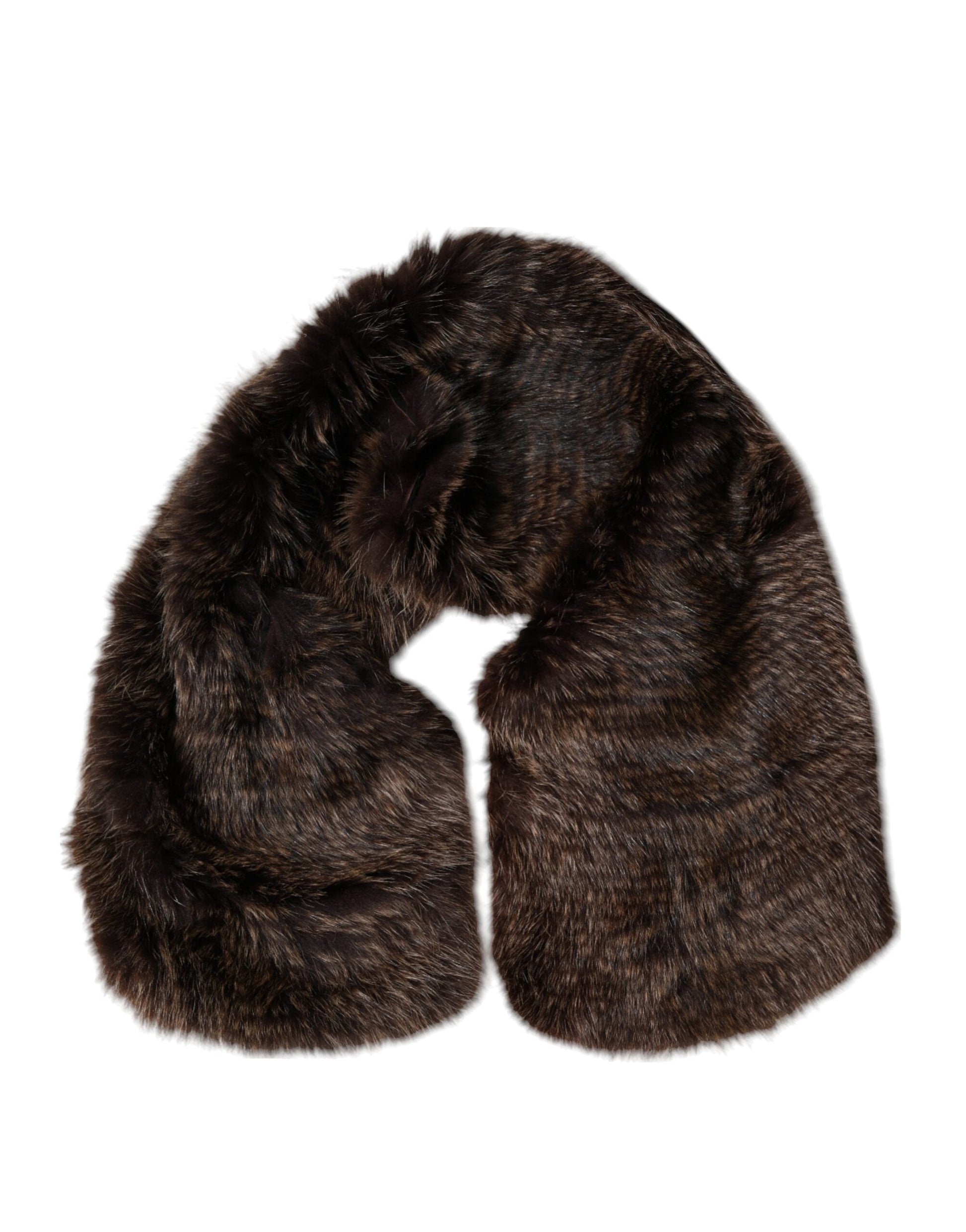 Dolce &amp; Gabbana Brauner Waschbärpelz-Halswärmer-Winterschal