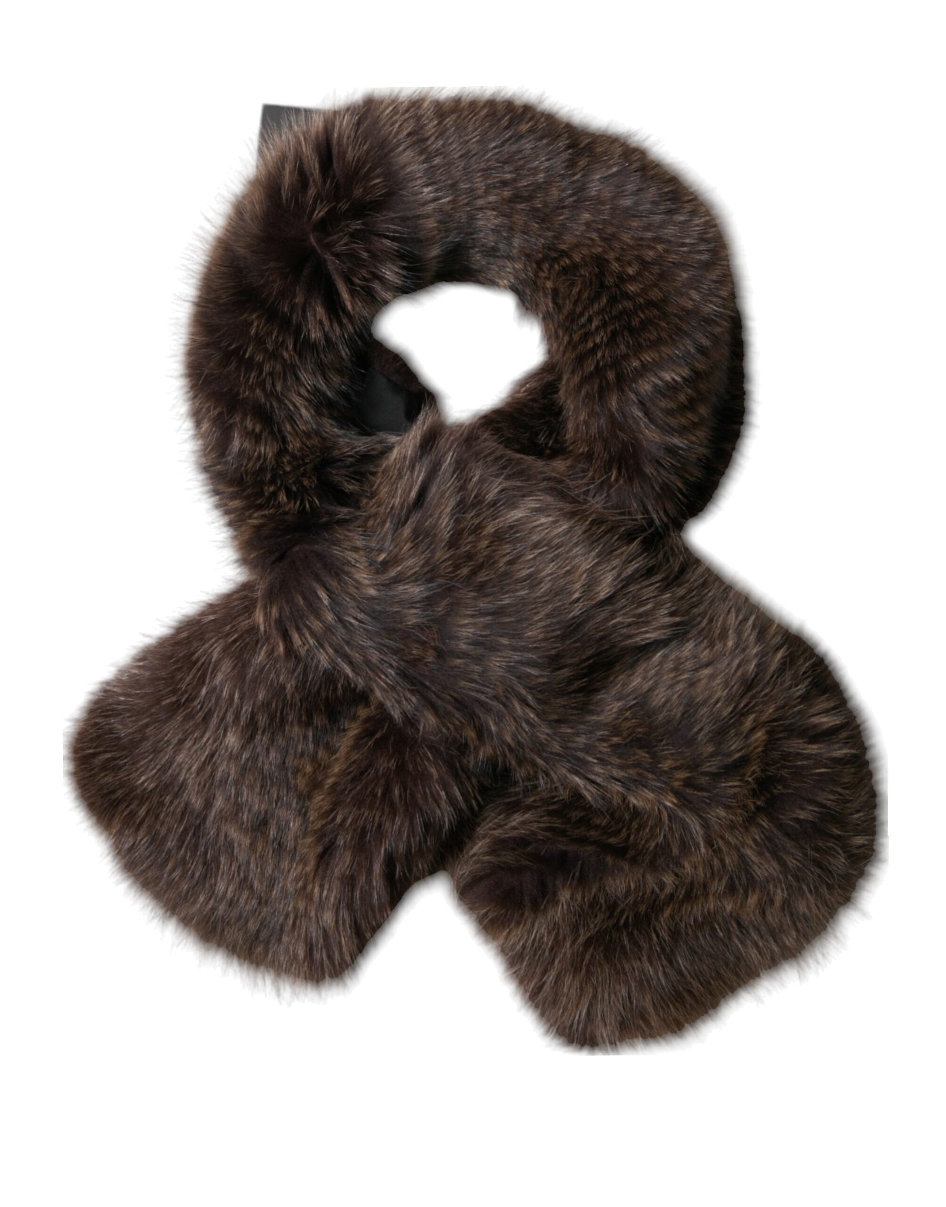 Dolce &amp; Gabbana Brauner Waschbärpelz-Halswärmer-Winterschal