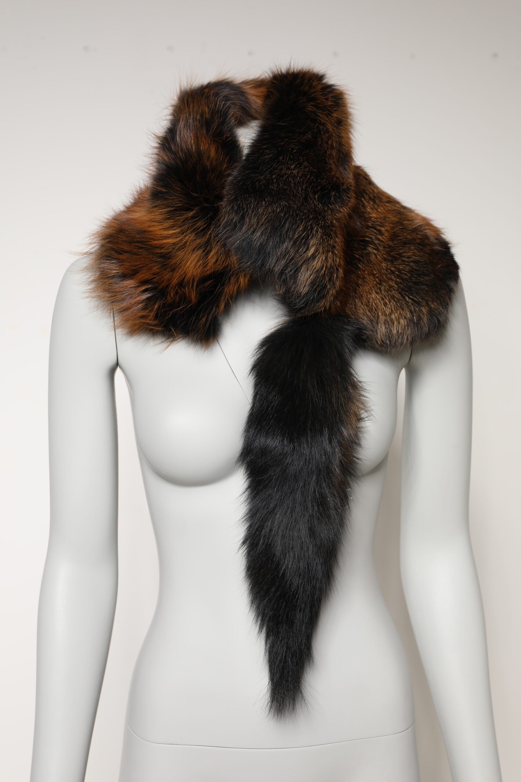 Dolce &amp; Gabbana Brauner Rotfuchspelz-Halswärmer-Winterschal