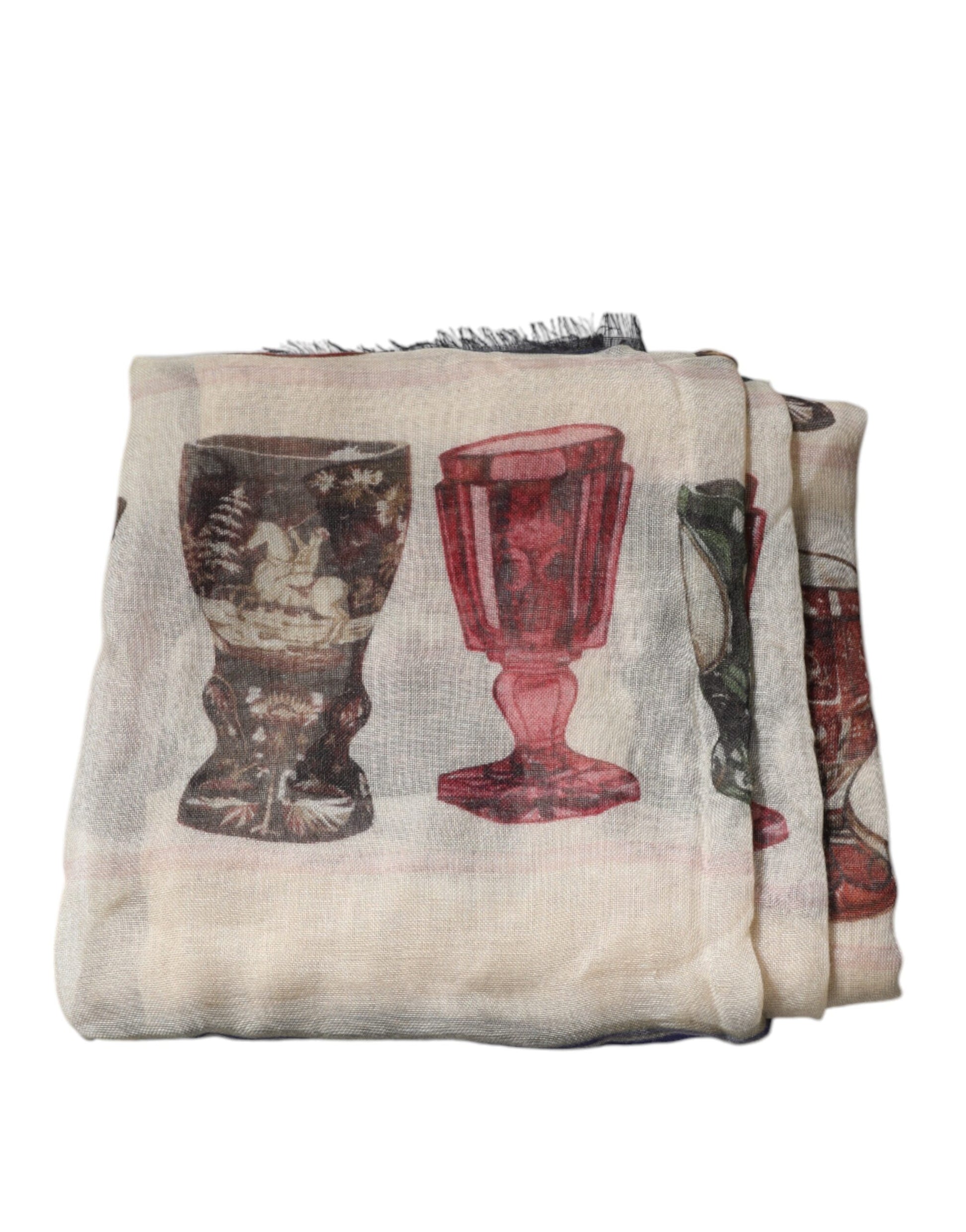 Dolce &amp; Gabbana Mehrfarbiger Foulard-Schal aus Glaskaschmir