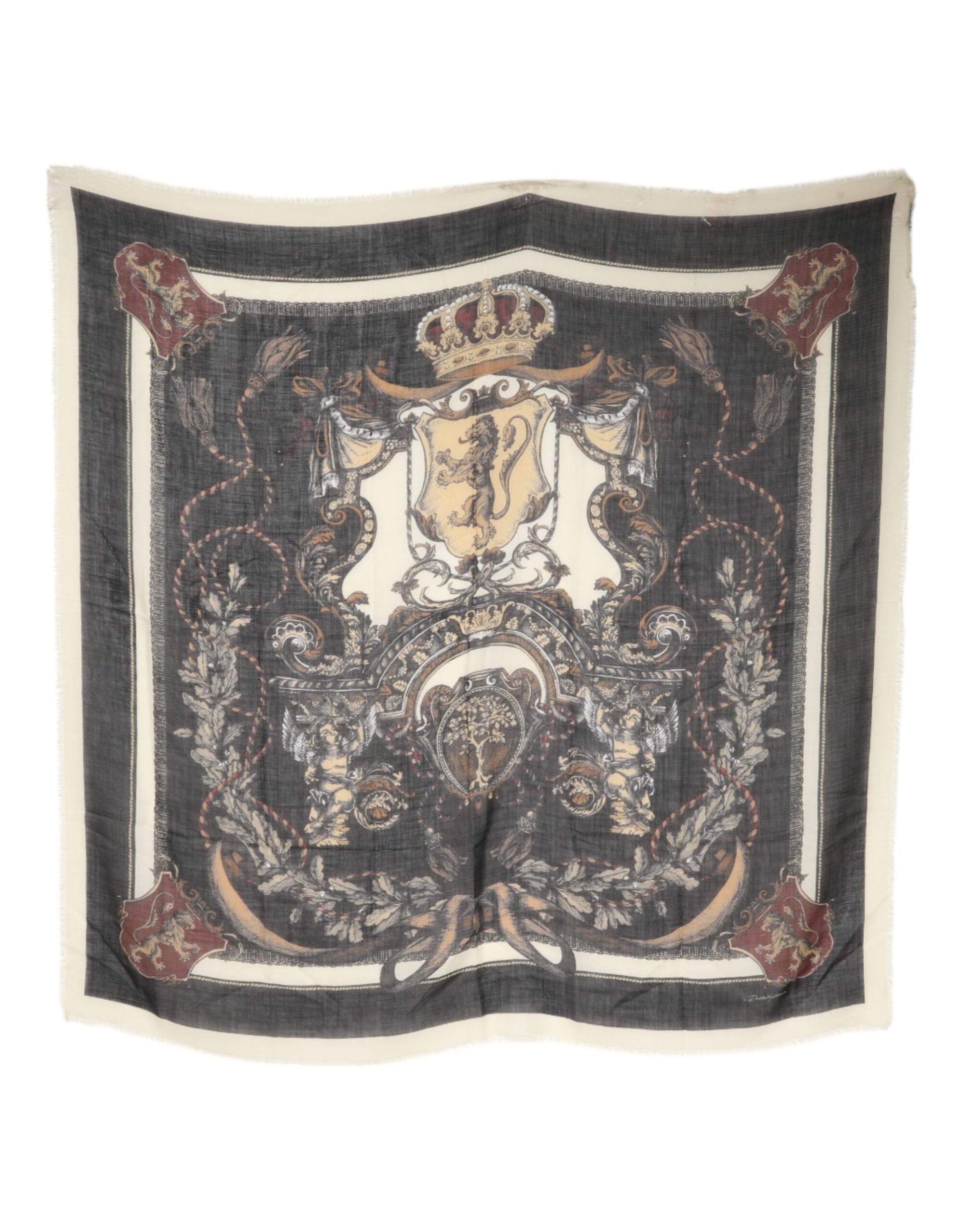 Dolce &amp; Gabbana Mehrfarbig bedruckter Foulard-Schal aus Kaschmir