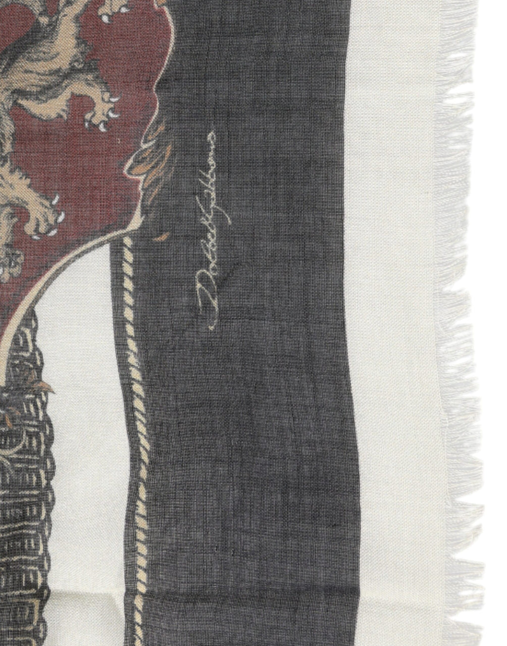 Dolce &amp; Gabbana Mehrfarbig bedruckter Foulard-Schal aus Kaschmir