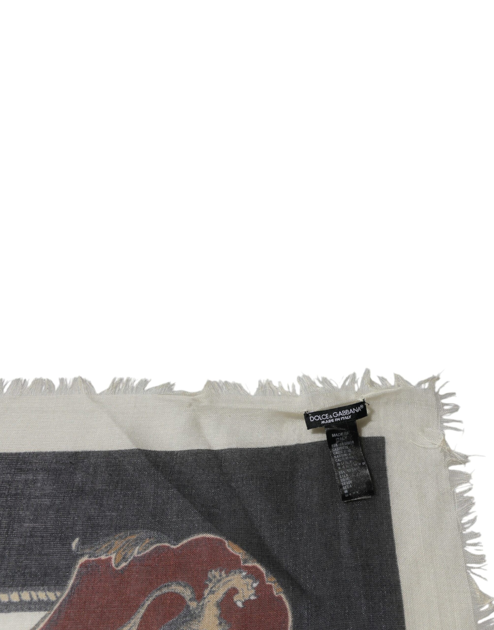 Dolce &amp; Gabbana Mehrfarbig bedruckter Foulard-Schal aus Kaschmir
