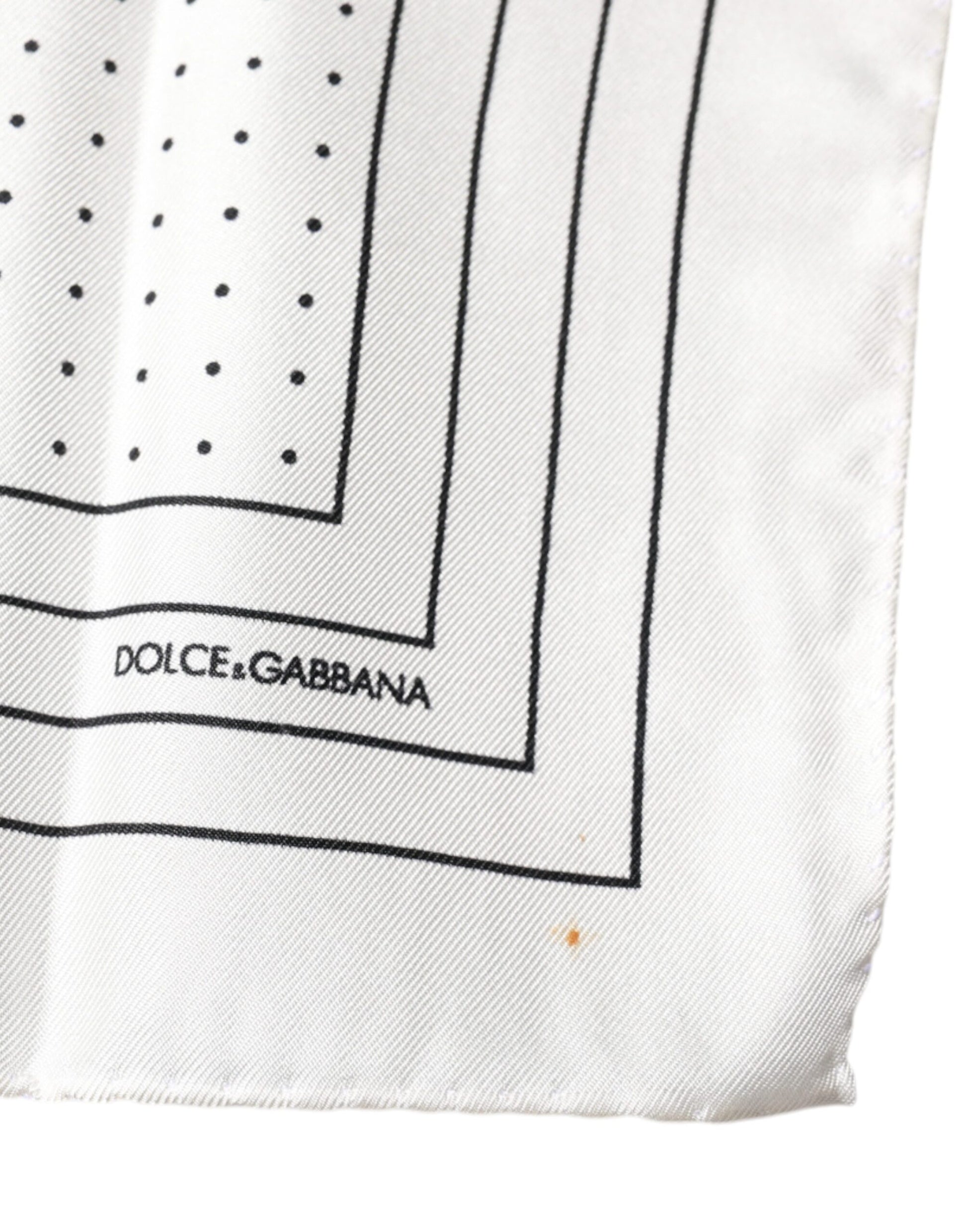 Dolce &amp; Gabbana – Quadratisches Taschentuch mit weißen Punkten
