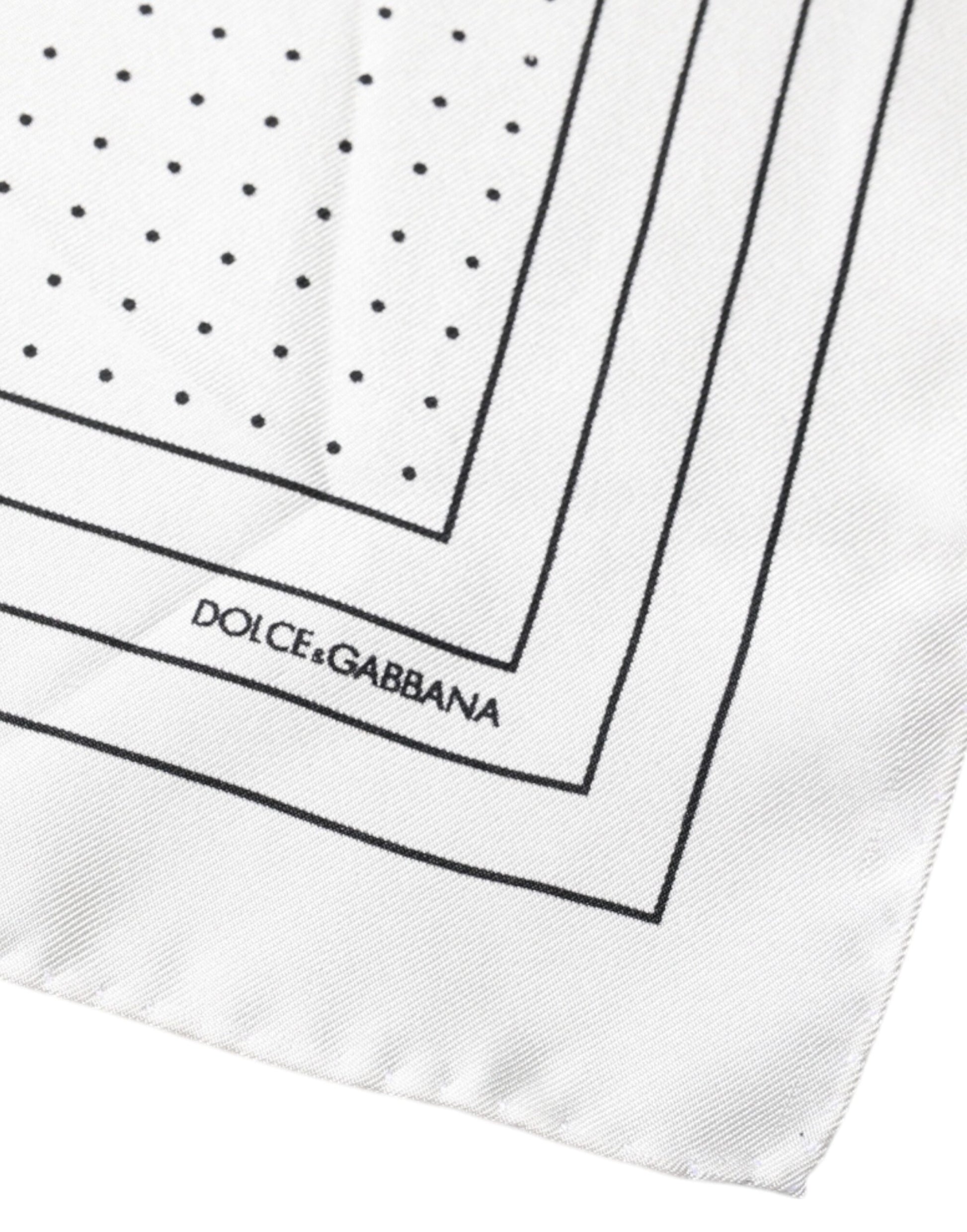 Dolce &amp; Gabbana – Quadratisches Taschentuch mit weißen Punkten