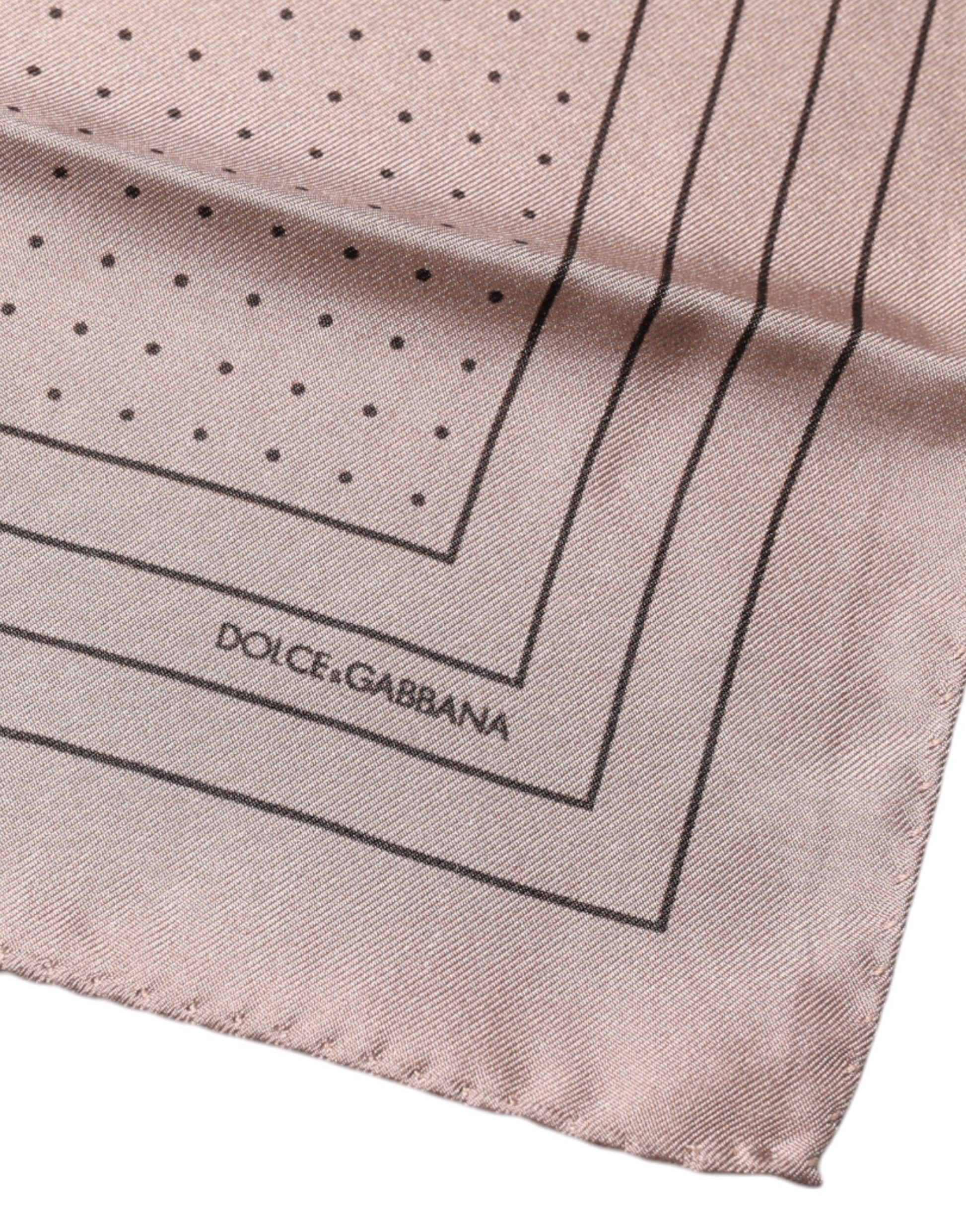 Dolce &amp; Gabbana – Quadratisches Taschentuch mit rosa Punkten