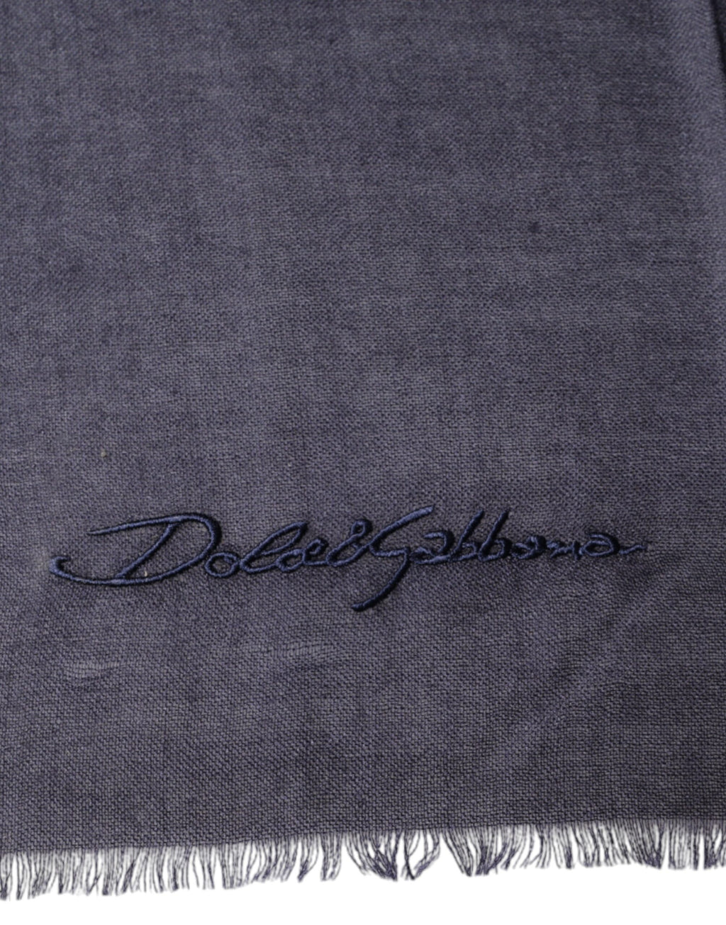 Dolce &amp; Gabbana – Schwarzer Kaschmir-Foulard-Schal mit Halstuch