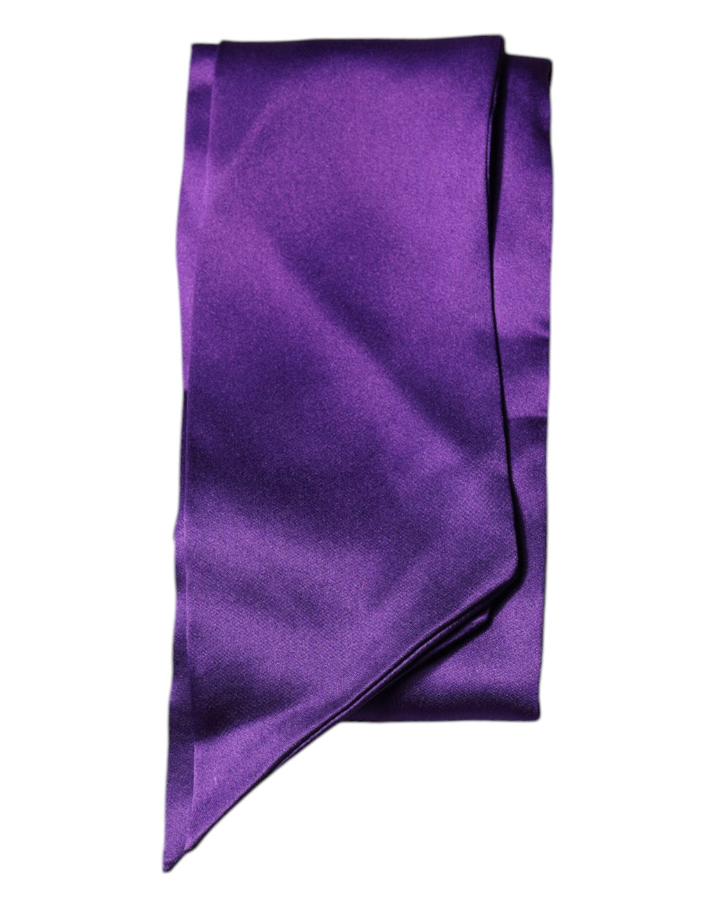 Dolce &amp; Gabbana Lila Satin Seide schmaler Hals Foulard Schal