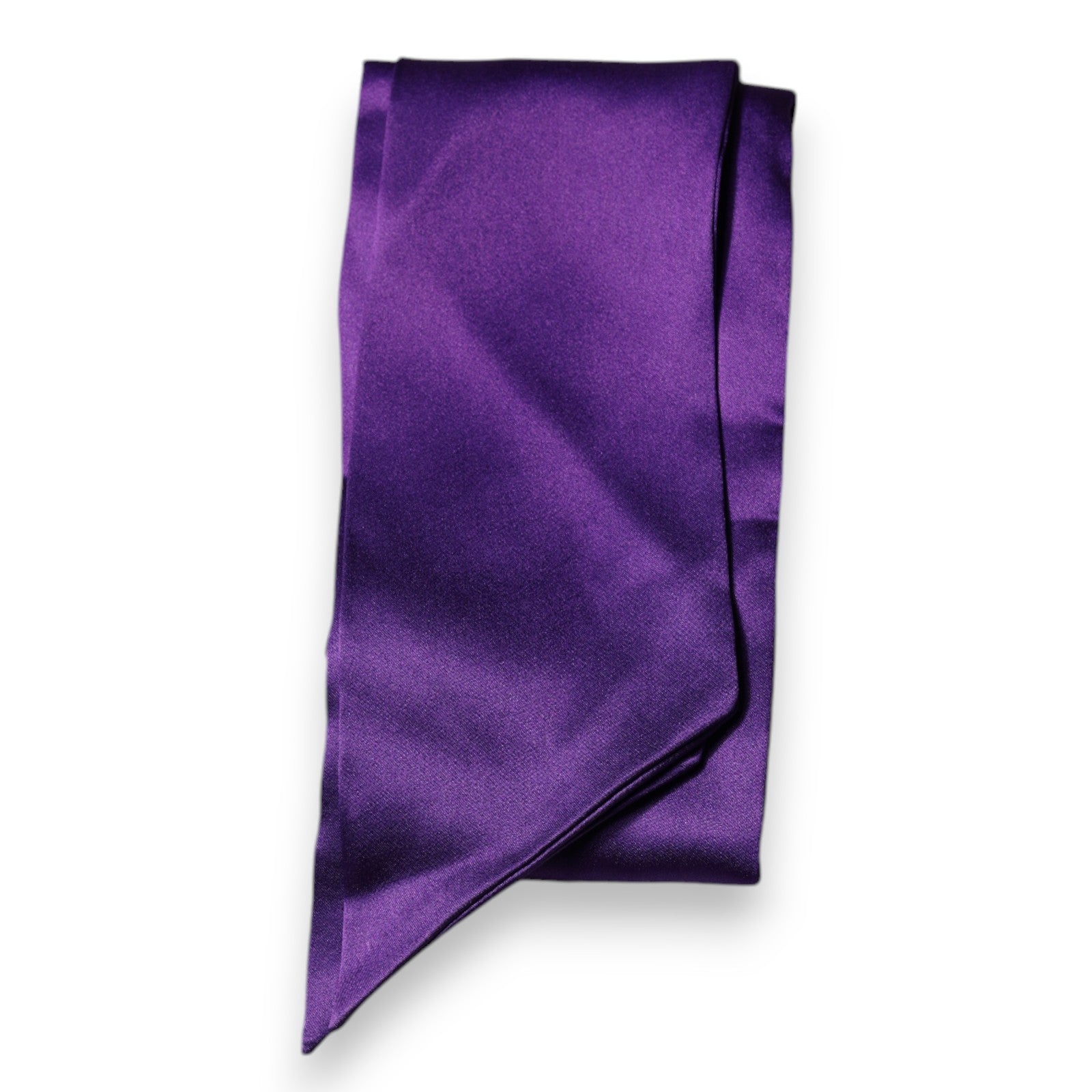 Dolce &amp; Gabbana Lila Satin Seide schmaler Hals Foulard Schal