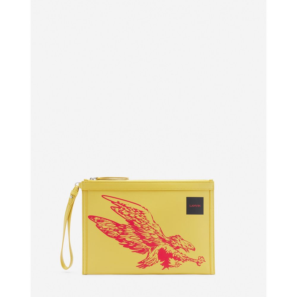 Lanvin „Gelbe Lederbrieftasche für Herren“