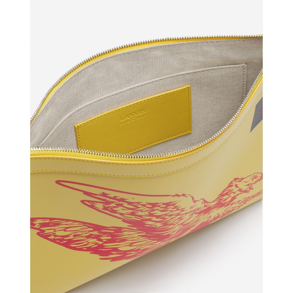 Lanvin „Gelbe Lederbrieftasche für Herren“