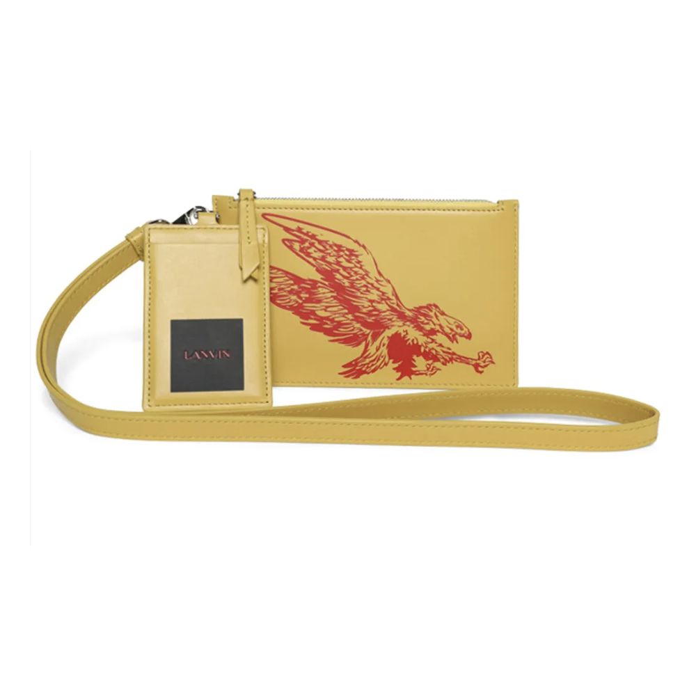 Lanvin „Sonnenscheingelbe Lederbrieftasche für Herren“