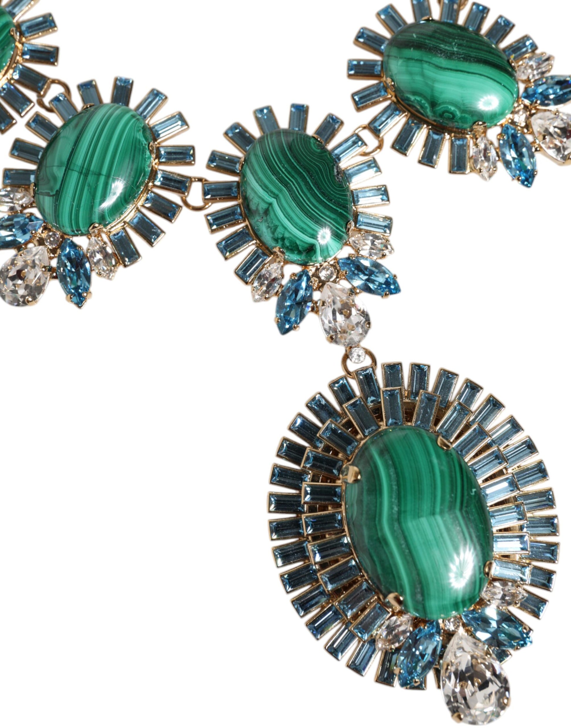 Dolce &amp; Gabbana – Halskette aus goldfarbenem Messing mit ovaler Pietre-Kristallverzierung