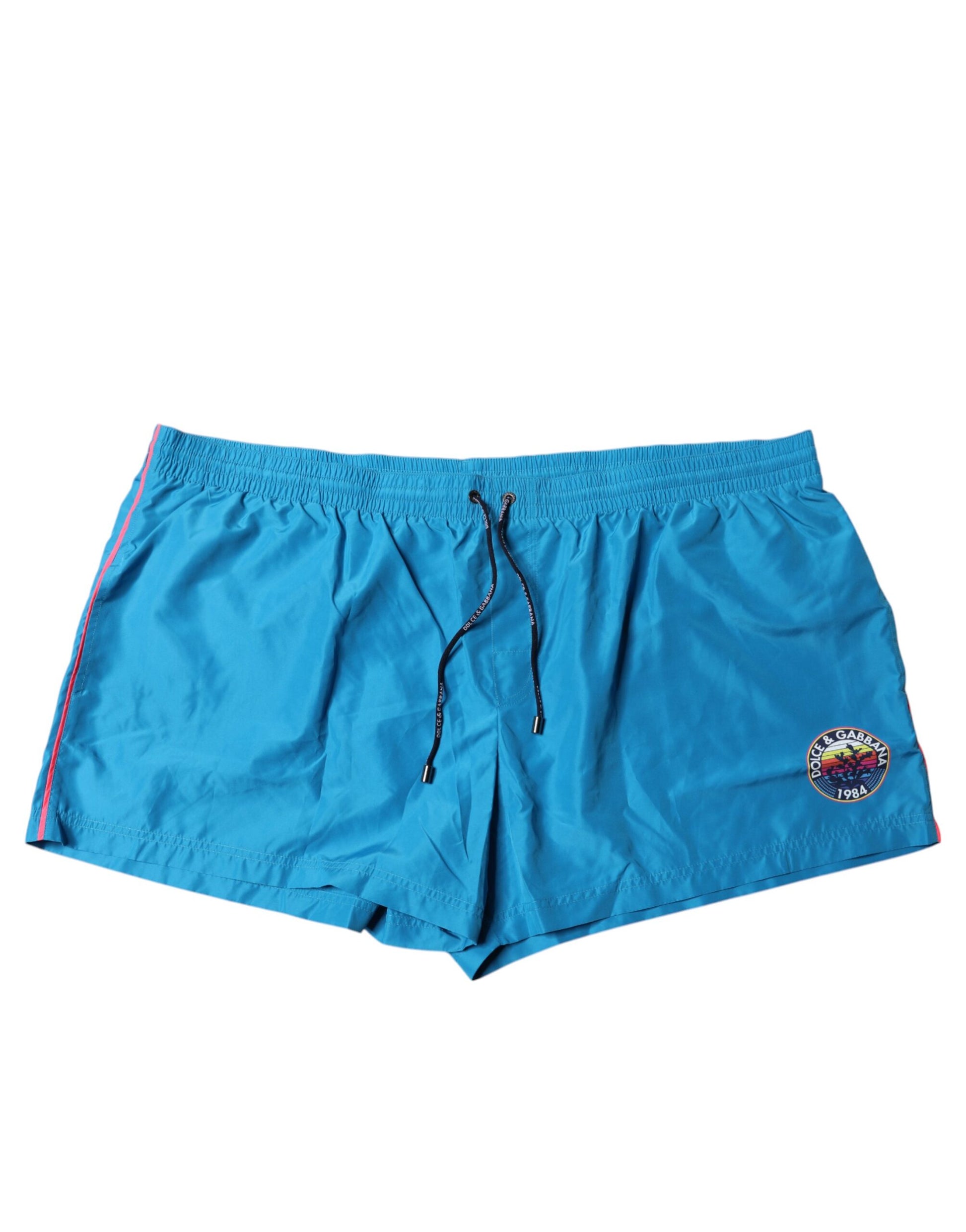 Dolce &amp; Gabbana – Türkisfarbene Strandshorts mit Logo, 2-teilige Bademode