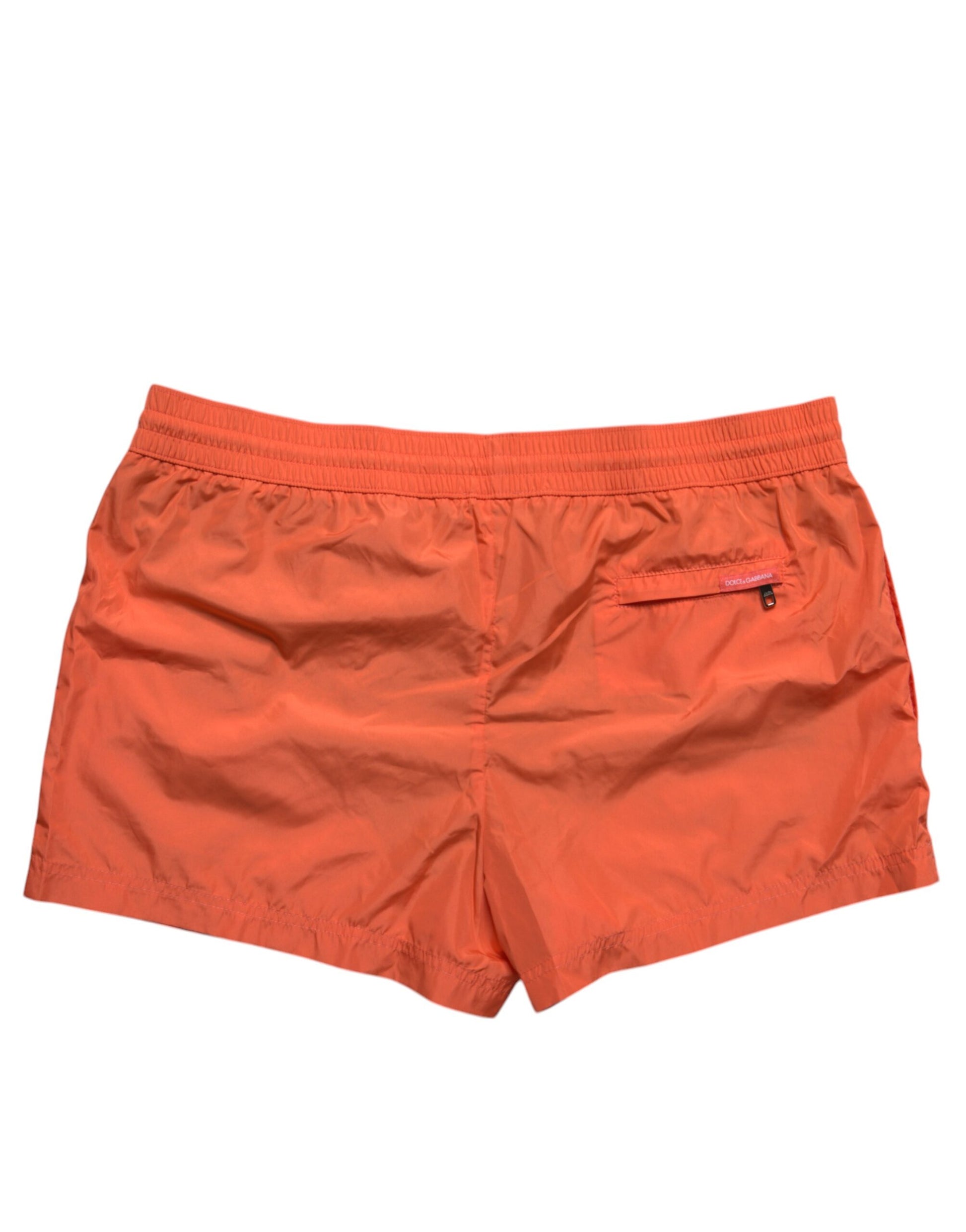 Dolce &amp; Gabbana – Orangefarbene Strandshorts aus Polyester, 2-teilige Bademode