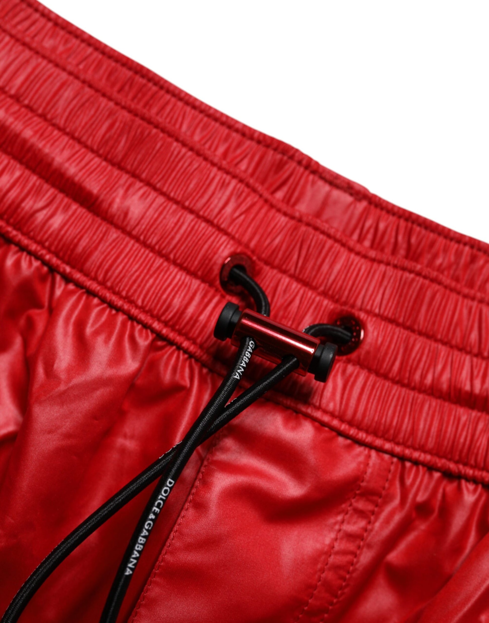 Dolce &amp; Gabbana – Rote Polyester-Strandshorts, 2-teilige Bademode