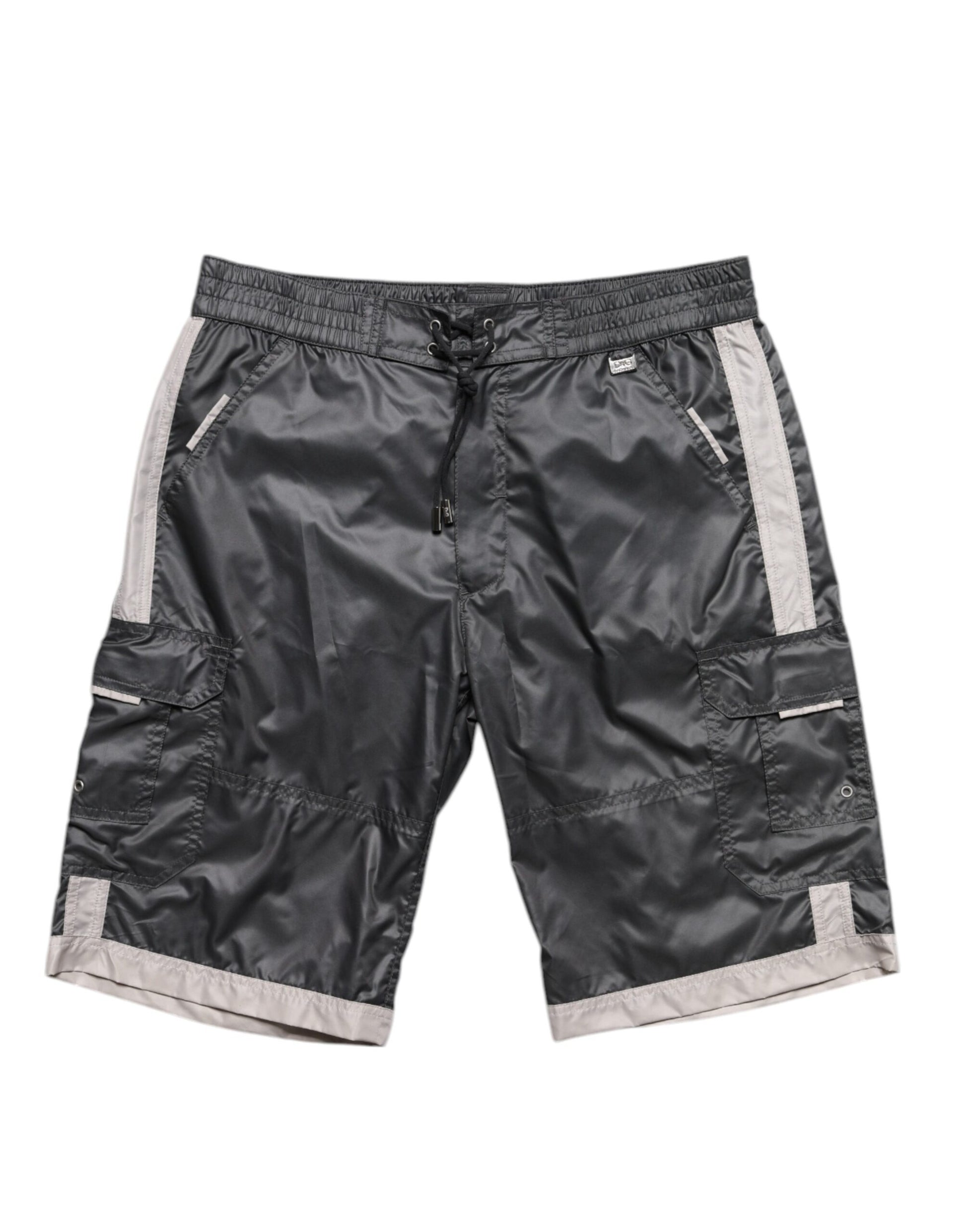 Dolce &amp; Gabbana Graue Polyester Beachwear Badeshorts Bademode