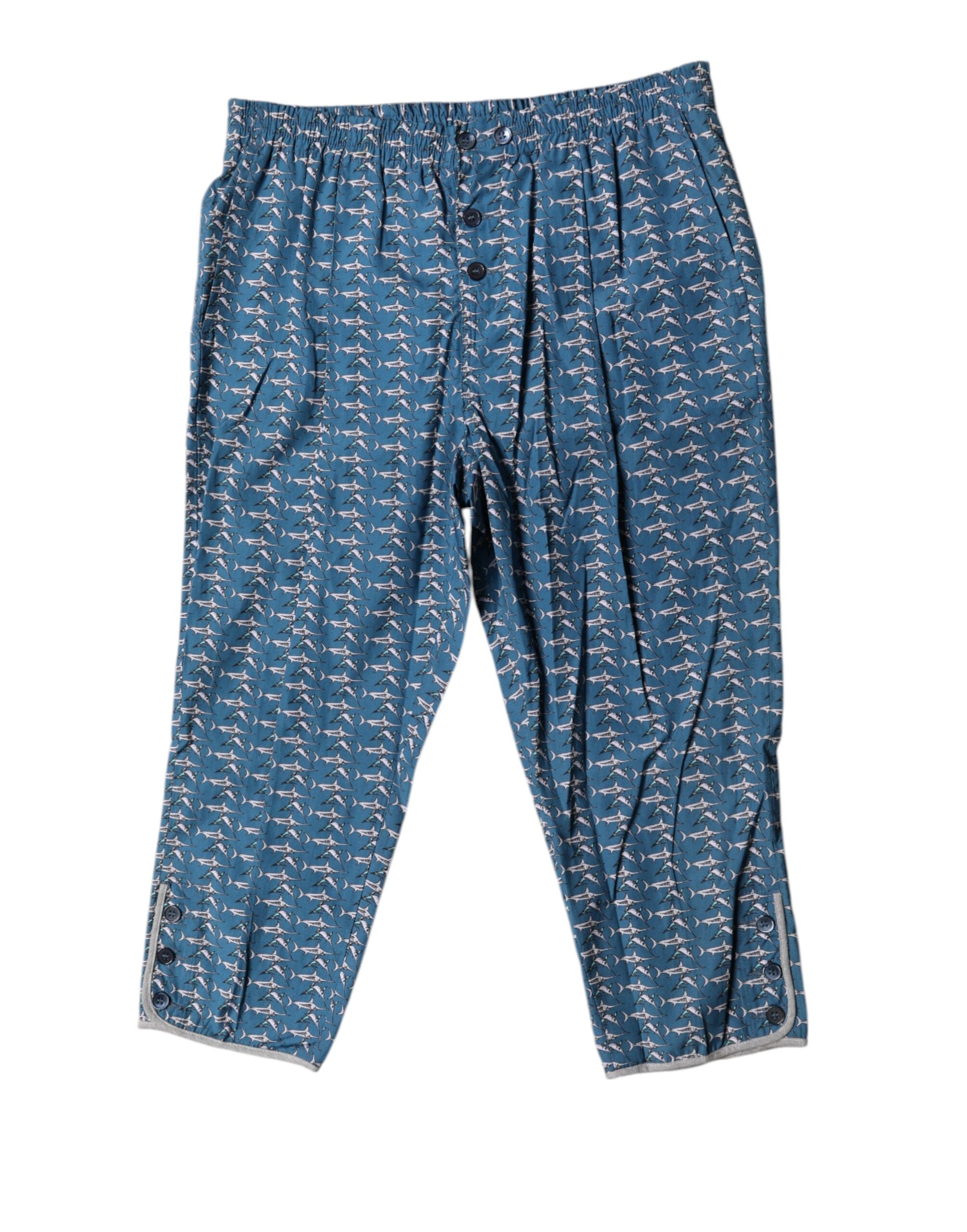 Dolce &amp; Gabbana – Kurze Strandmode mit blauem Hai-Print