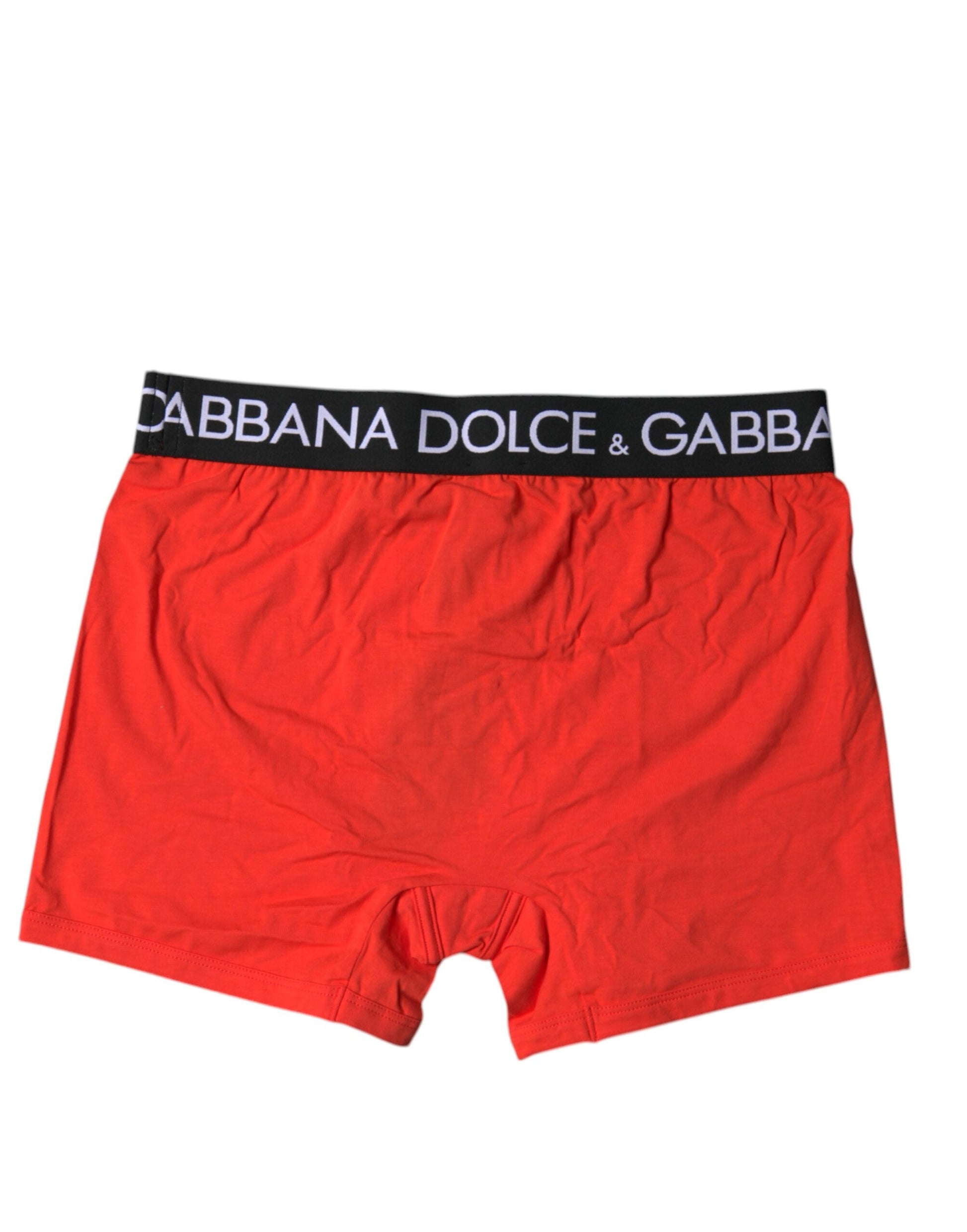 Dolce &amp; Gabbana – Rote Boxershorts aus Stretch-Baumwolle für Herren in regulärer Passform