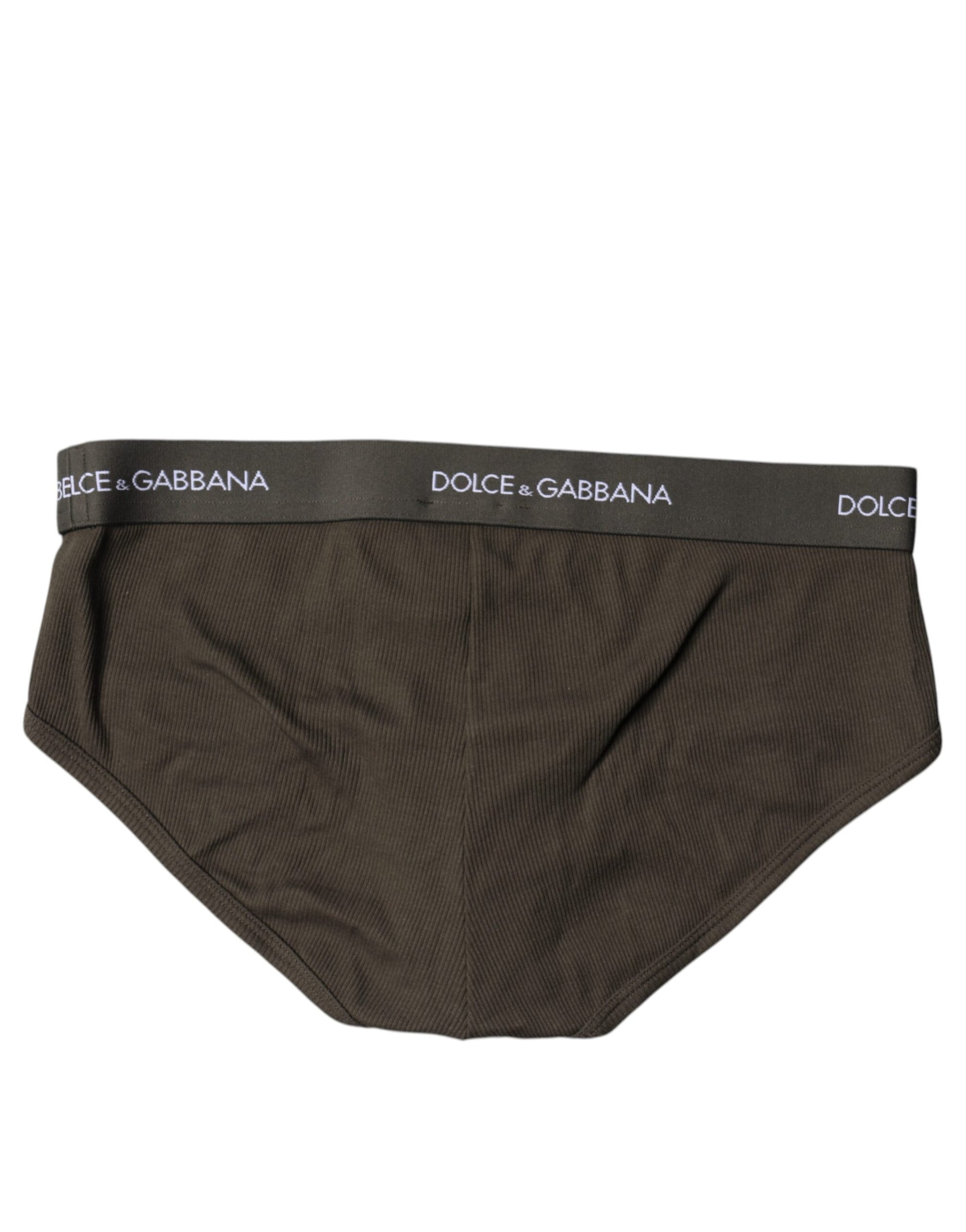 Dolce &amp; Gabbana Herren Mid Slip Slip aus grauer Baumwolle