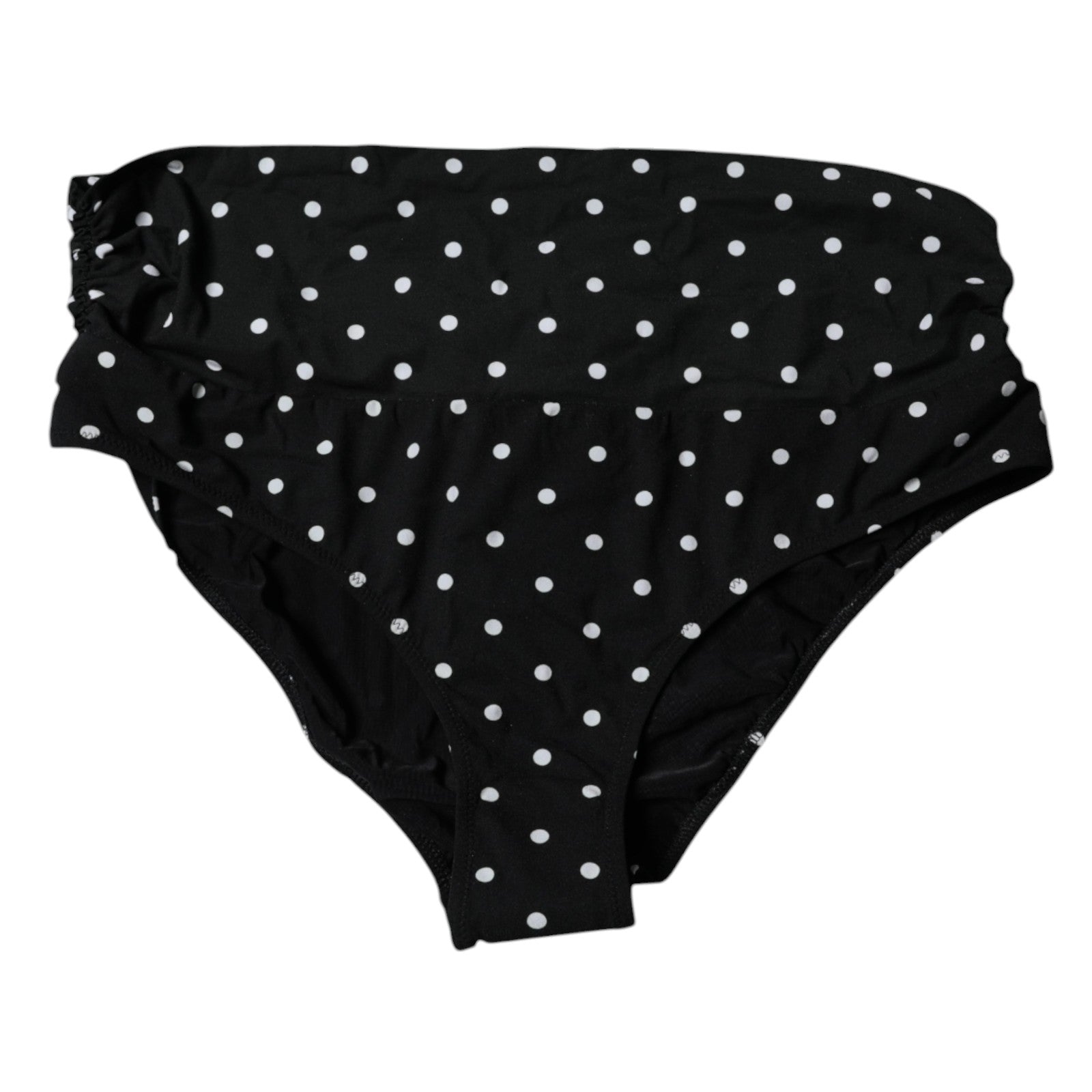 Dolce &amp; Gabbana – Schwarzer Badeanzug mit Punkten, Bikinihose, Bademode