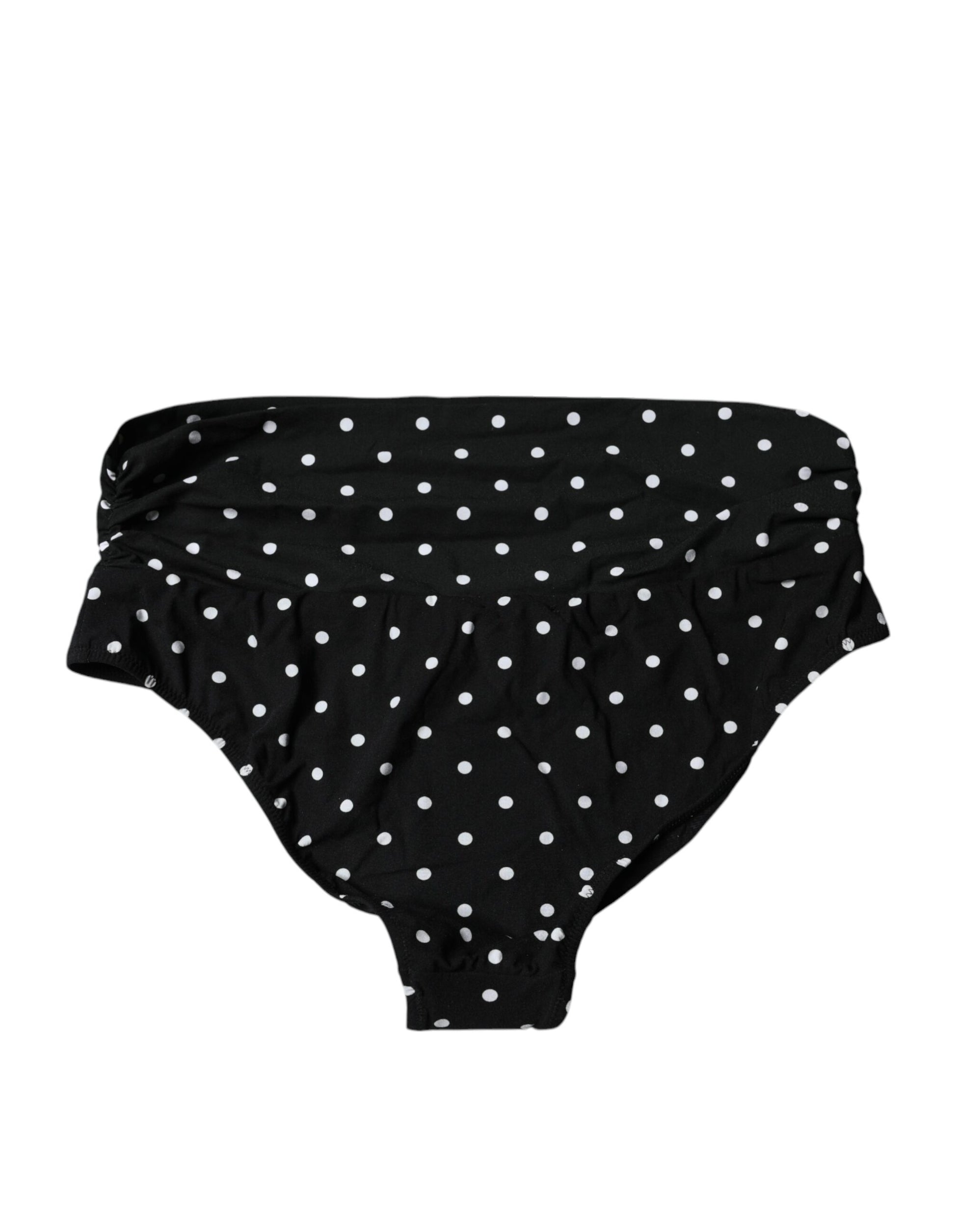 Dolce &amp; Gabbana – Schwarzer Badeanzug mit Punkten, Bikinihose, Bademode
