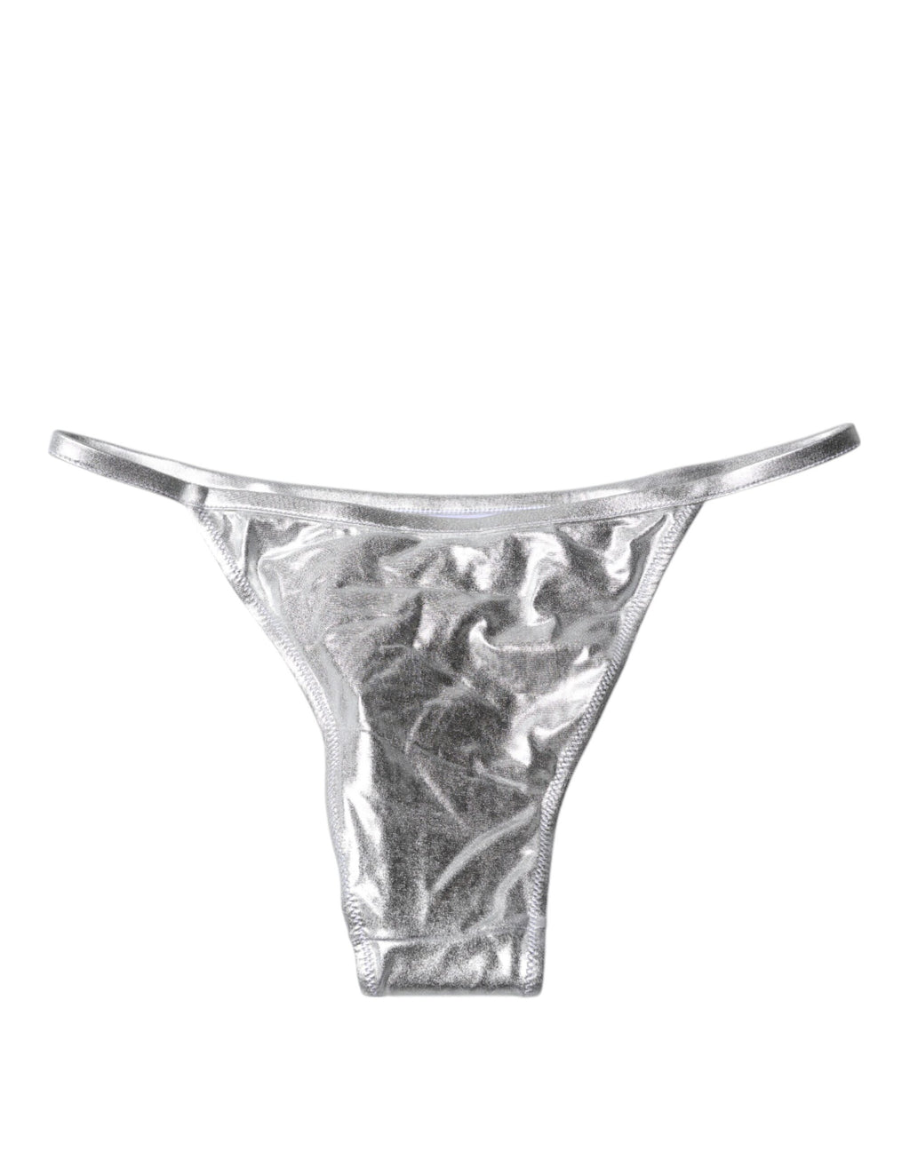 Dolce &amp; Gabbana Silber Polyester Beachwear Bikini Bottom Bademode