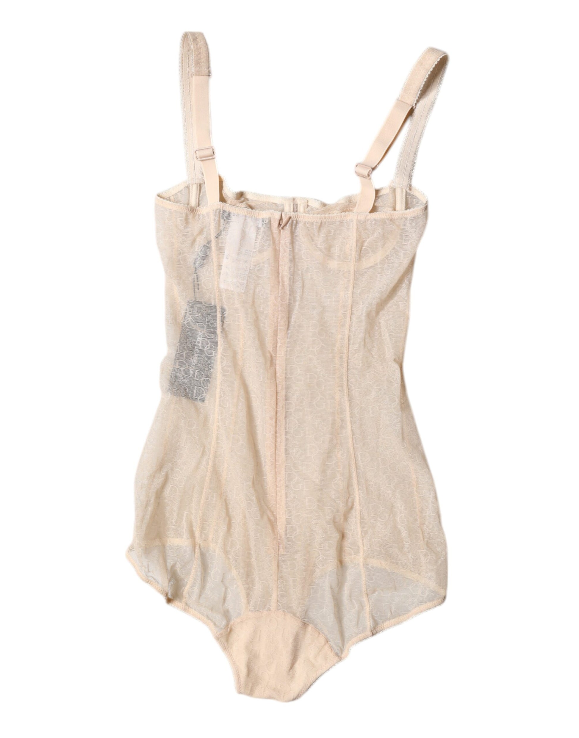 Dolce &amp; Gabbana Beige Tüll Balconette BH Body Unterwäsche