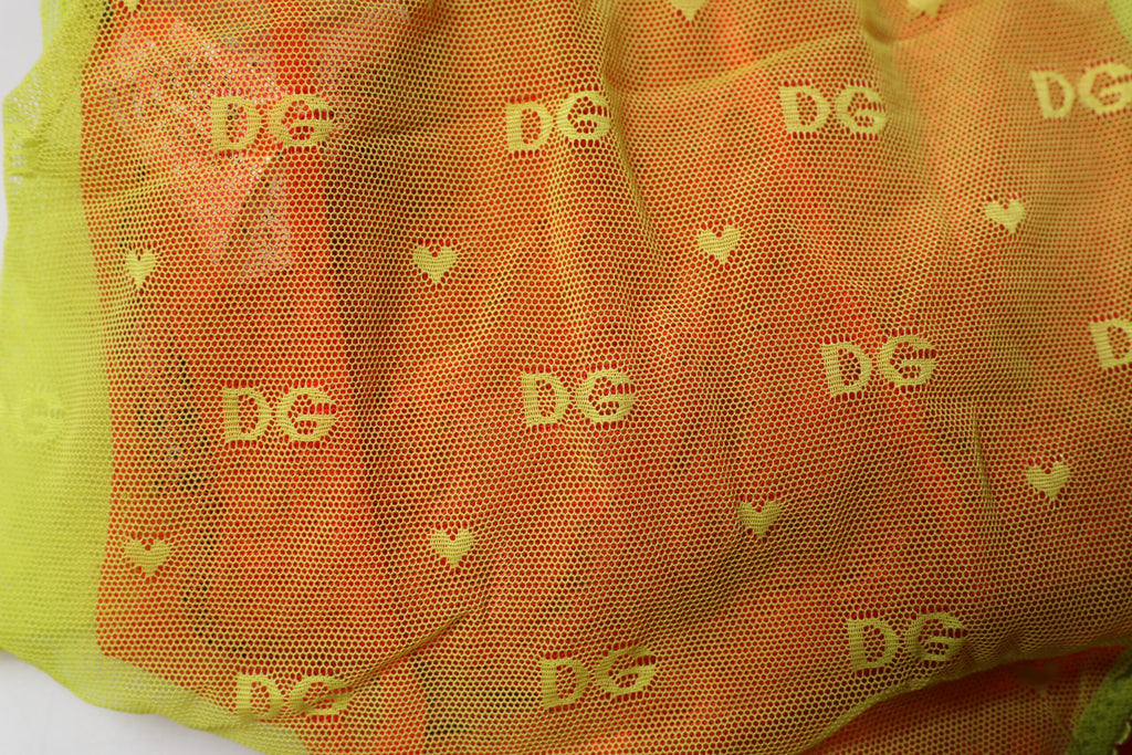 Dolce &amp; Gabbana – Rot-gelbe Tüll-Höschen mit mittlerer Taille