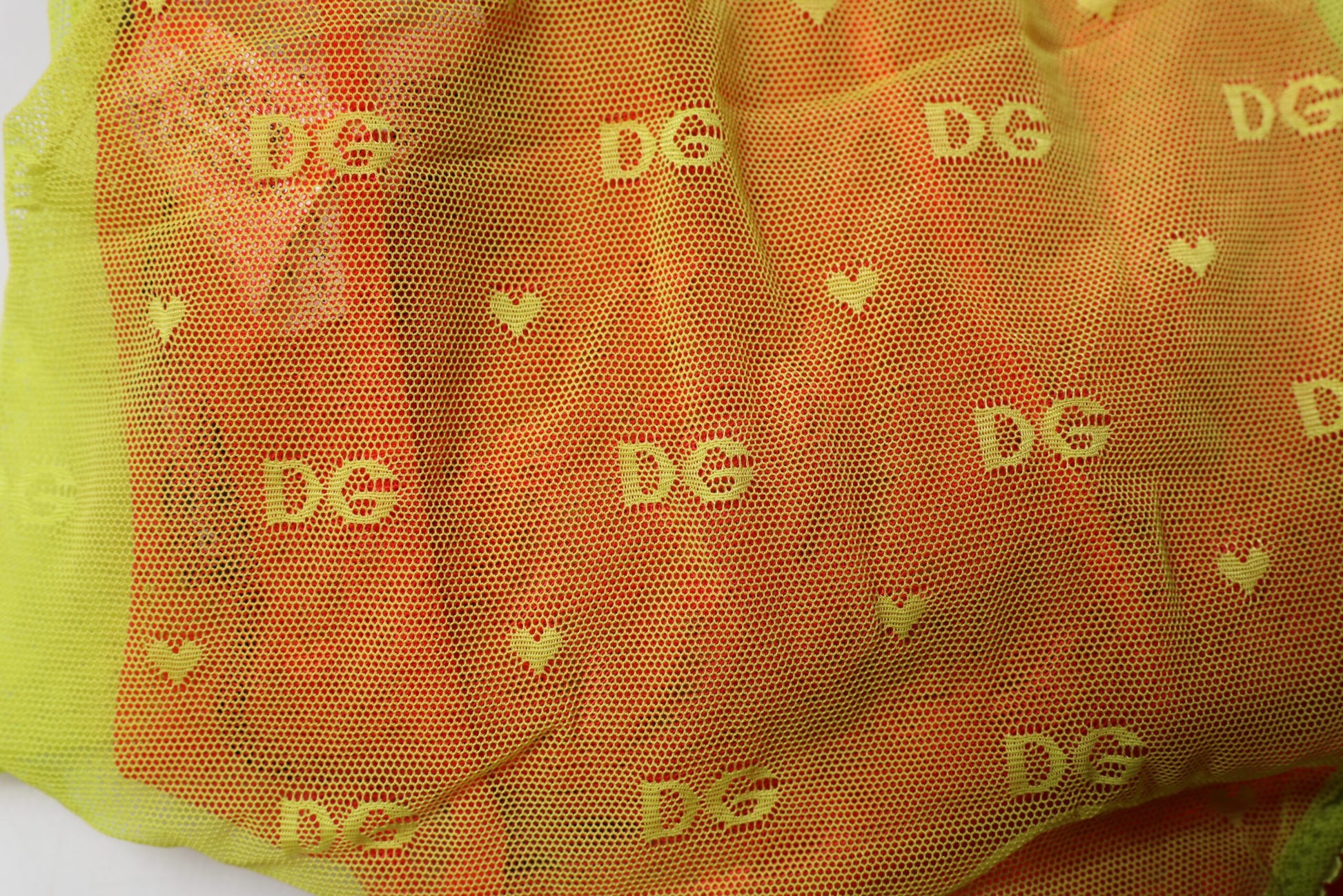 Dolce &amp; Gabbana – Rot-gelbe Tüll-Höschen mit mittlerer Taille