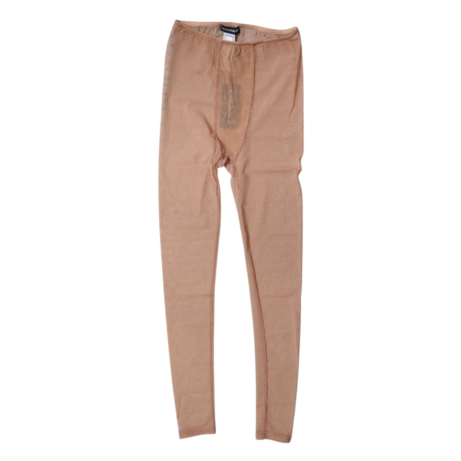 Dolce &amp; Gabbana Nude Beige Logo Spitzen Dessous Höschen Unterwäsche