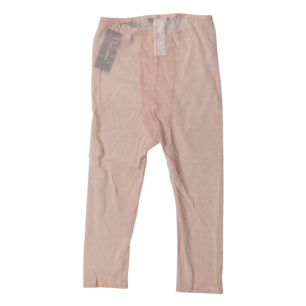 Dolce &amp; Gabbana Beige Logo Spitzenunterwäsche Kurze Strumpfhose Unterwäsche