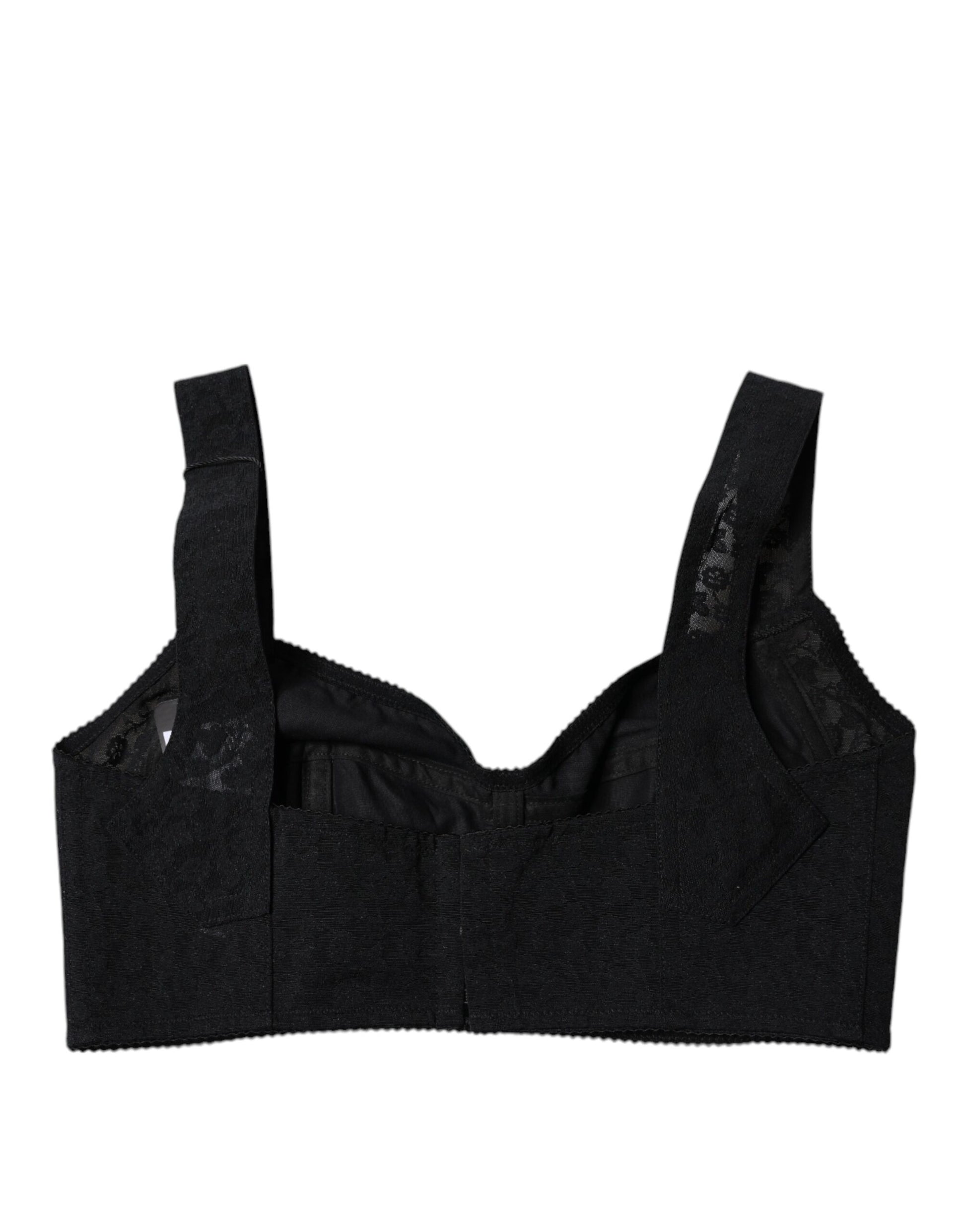 Schwarze Nylon-Balconcino-Büstenhalter-Unterwäsche von Dolce &amp; Gabbana
