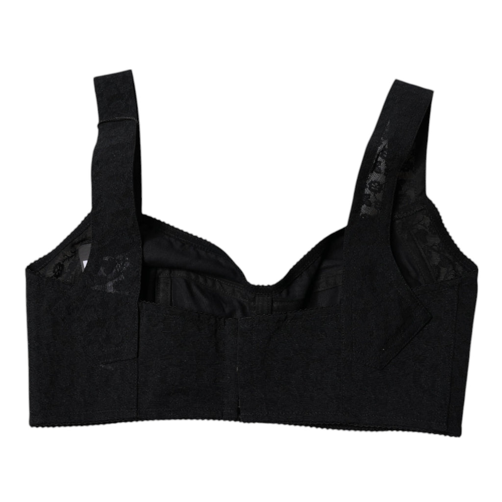 Schwarze Nylon-Balconcino-Büstenhalter-Unterwäsche von Dolce &amp; Gabbana