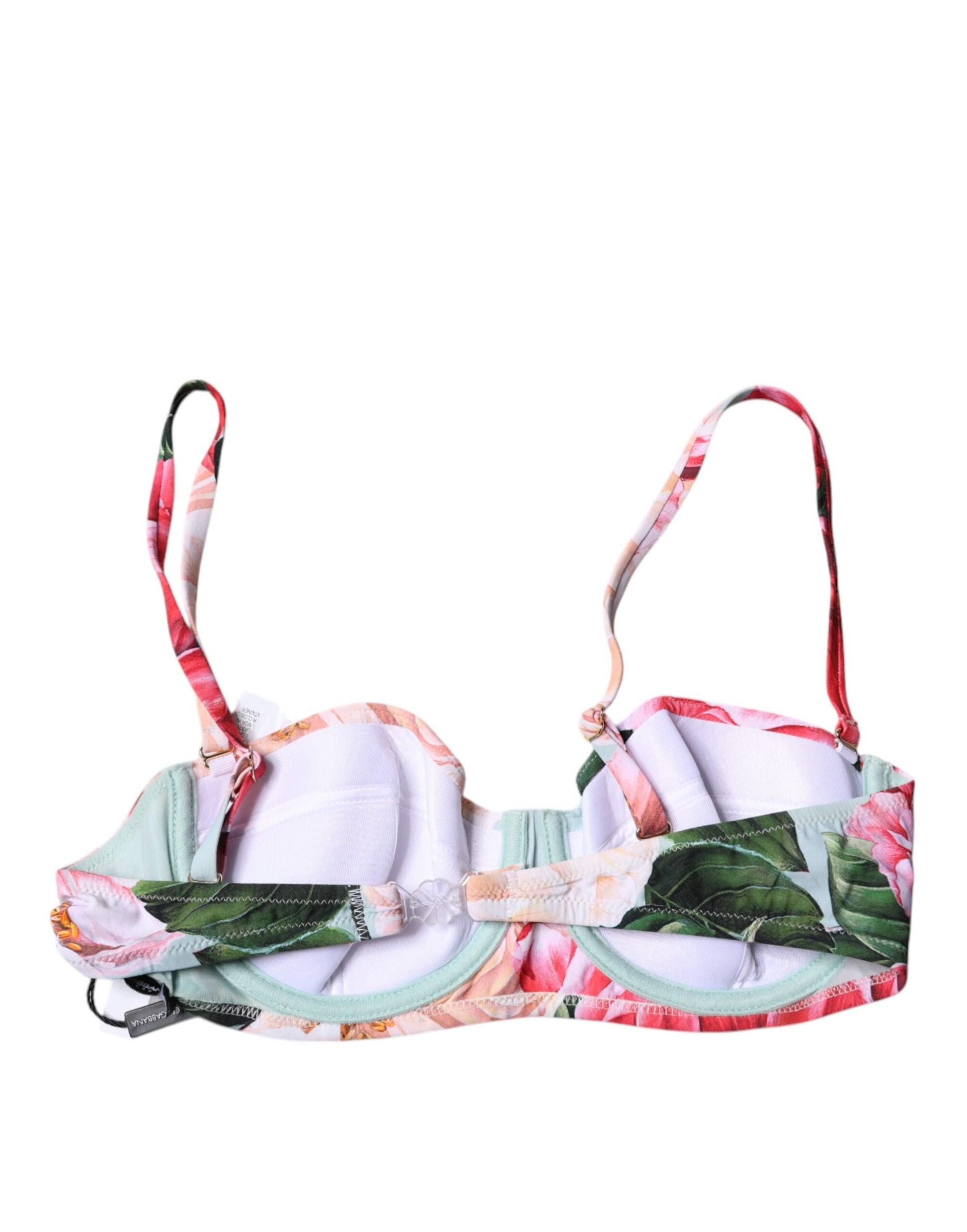 Dolce &amp; Gabbana – Mehrfarbiger, gepolsterter Balconette-BH mit Blumenmuster