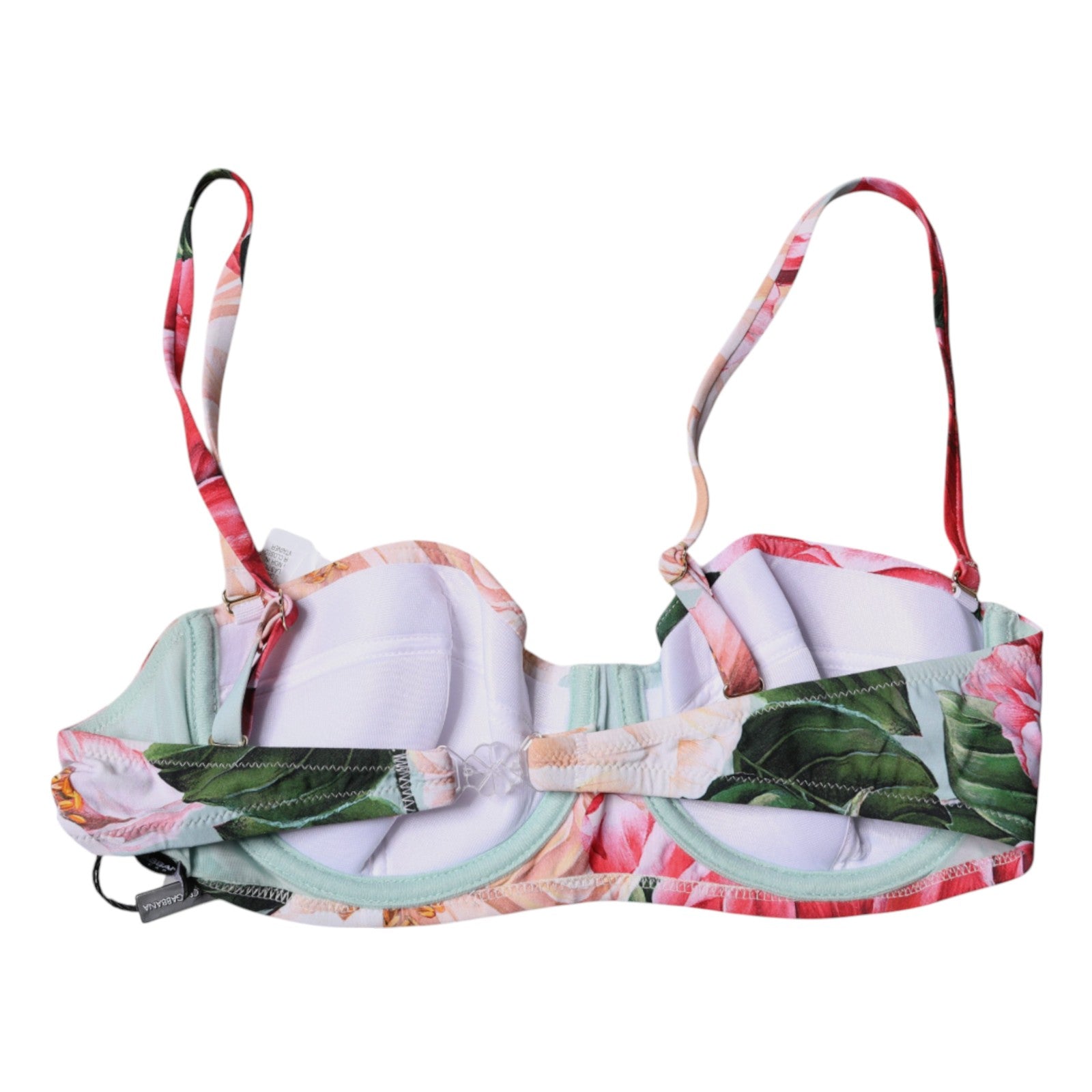 Dolce &amp; Gabbana – Mehrfarbiger, gepolsterter Balconette-BH mit Blumenmuster