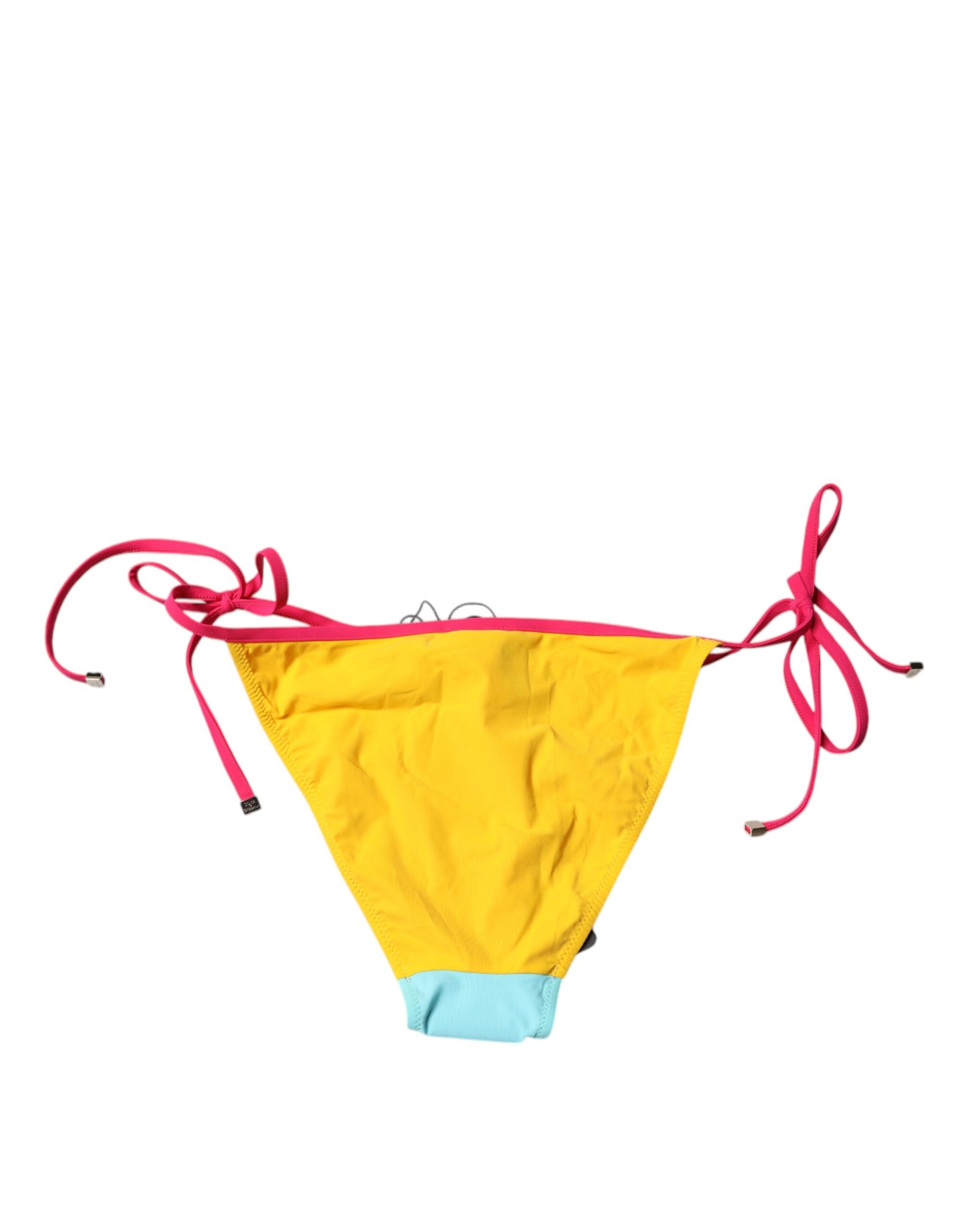 Dolce &amp; Gabbana Mehrfarbiger Badeanzug mit Logo und Bikinihose