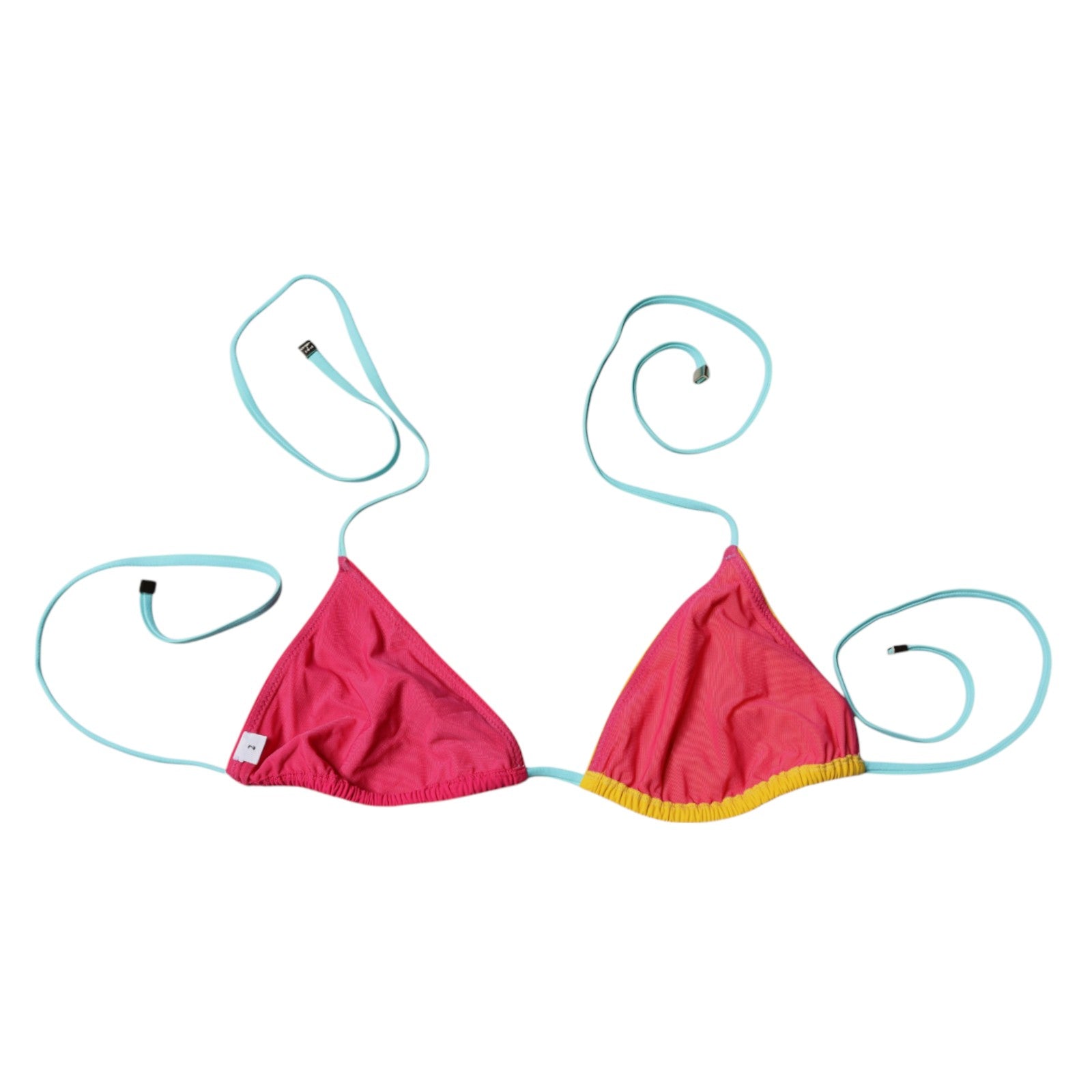 Dolce &amp; Gabbana Multicolor Neckholder Beachwear Bikini Top Bademode