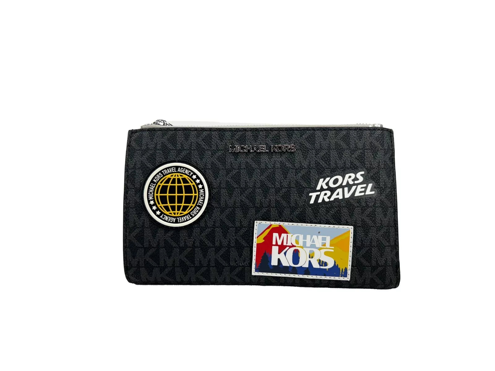 Michael Kors Jet Set Travel Geldbörse mit doppeltem Reißverschluss und Handgelenksriemen