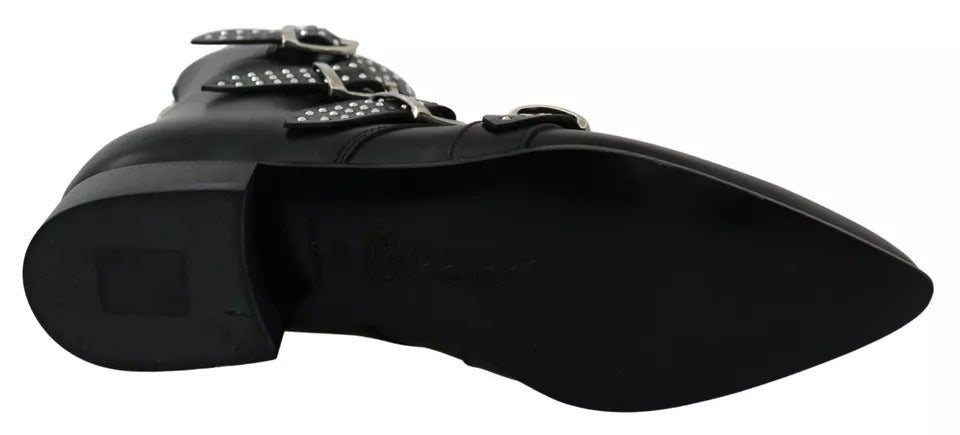 Dondup Schwarze modische Stiefeletten mit Schnalle und Reißverschluss