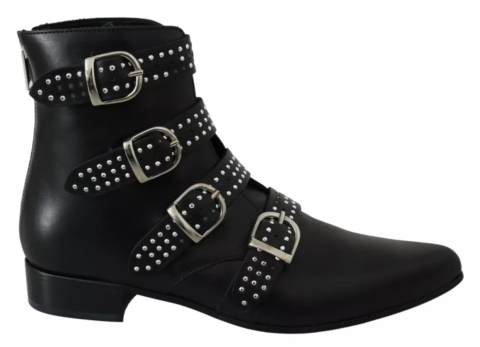 Dondup Schwarze modische Stiefeletten mit Schnalle und Reißverschluss