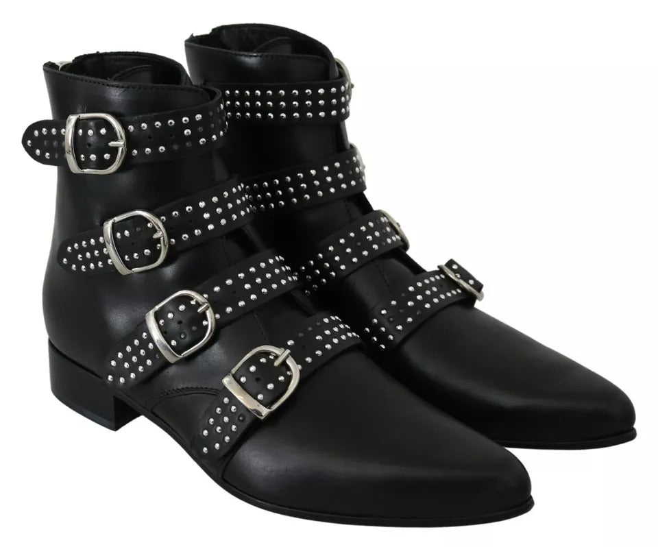 Dondup Schwarze modische Stiefeletten mit Schnalle und Reißverschluss