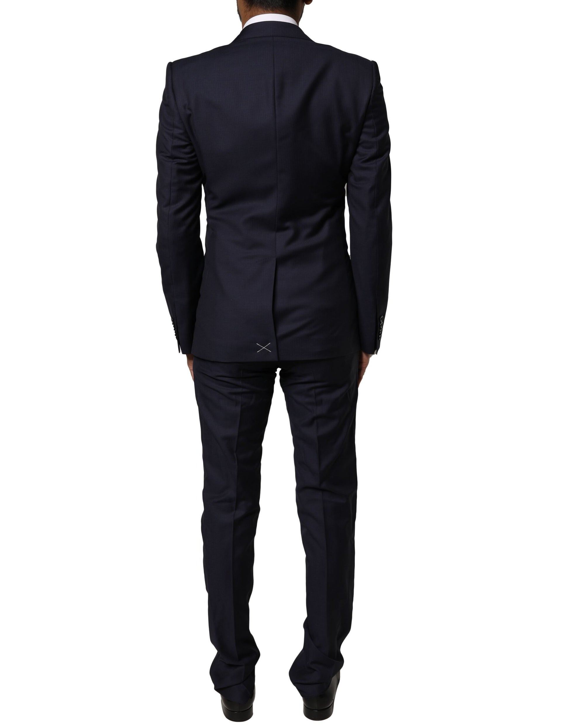 Dolce &amp; Gabbana Blauer MARTINI-Wollanzug, 3-teilig, formeller Herrenanzug
