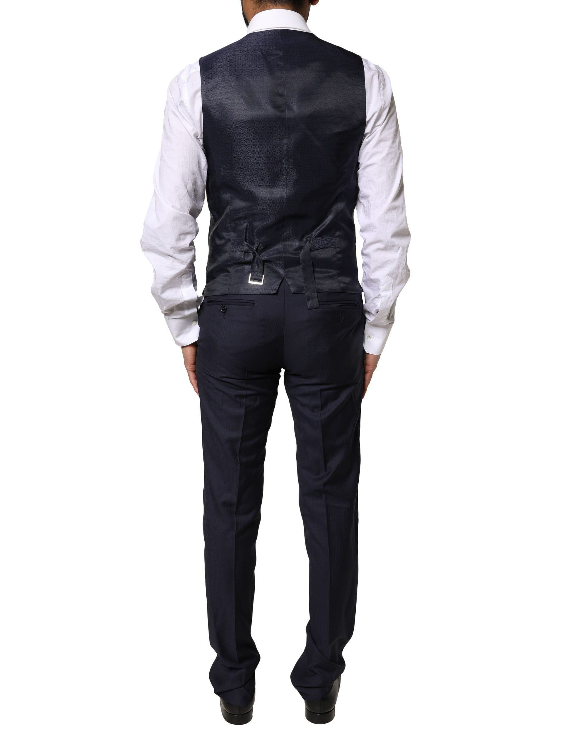 Dolce &amp; Gabbana Blauer MARTINI-Wollanzug, 3-teilig, formeller Herrenanzug