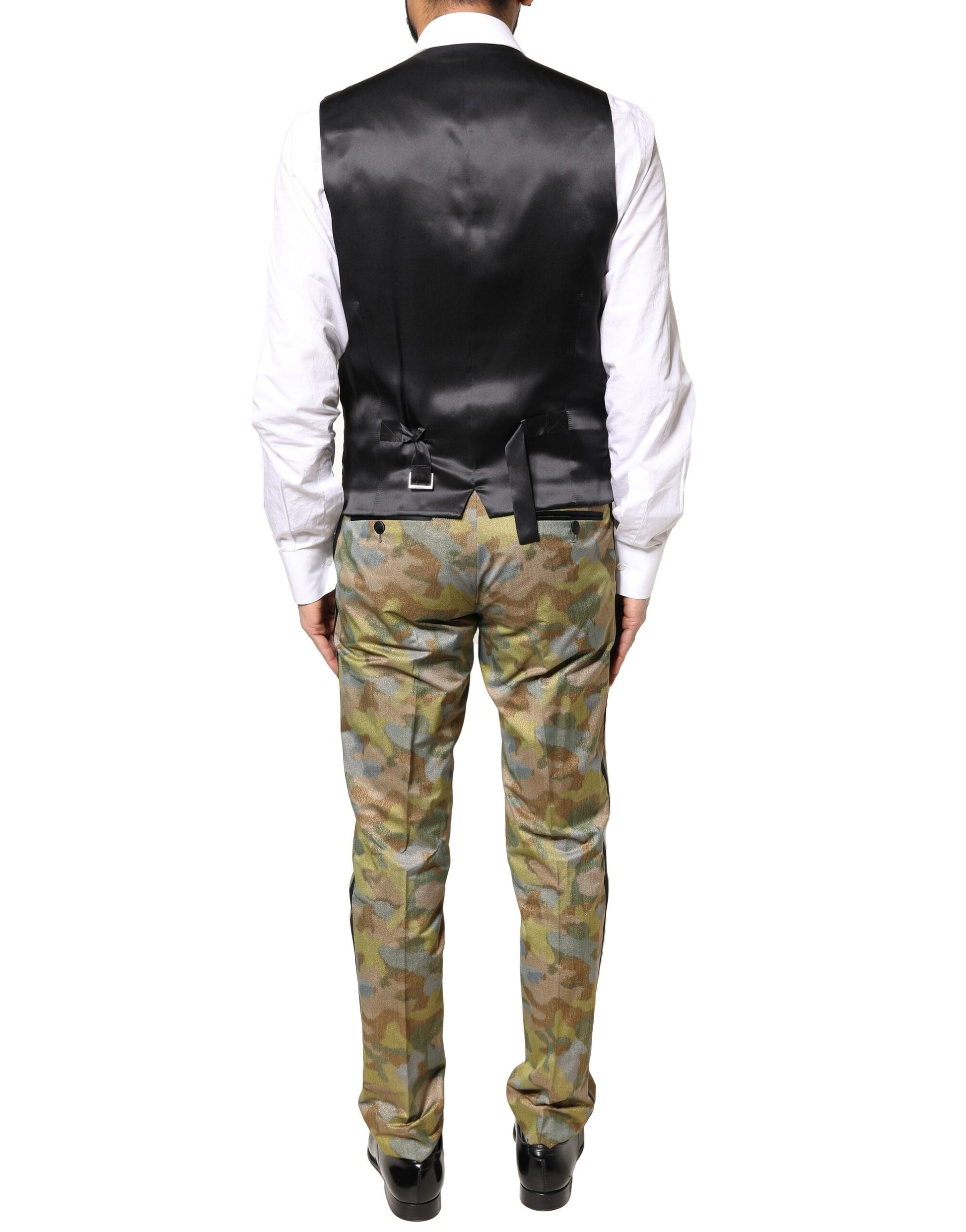Mehrfarbiger SICILIA-3-teiliger Anzug von Dolce &amp; Gabbana mit Tarnmuster