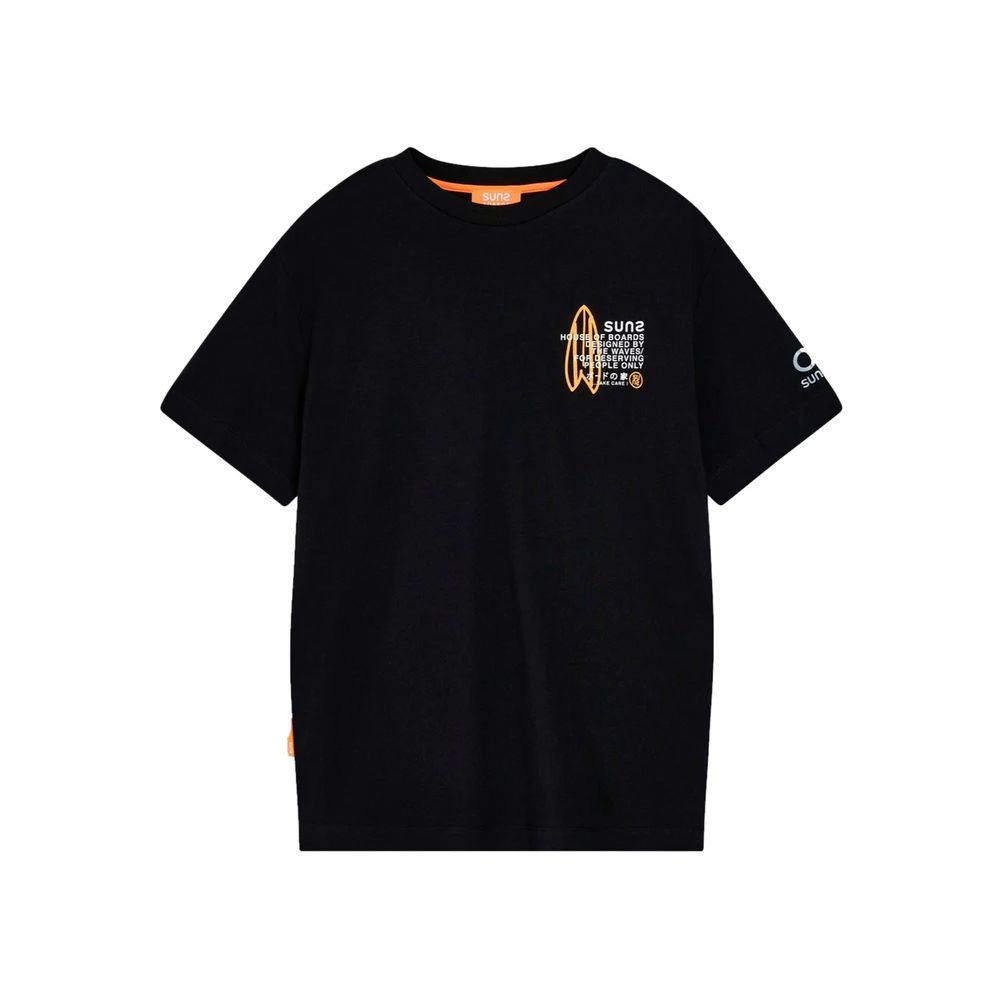 Schwarzes Baumwoll-T-Shirt von Suns