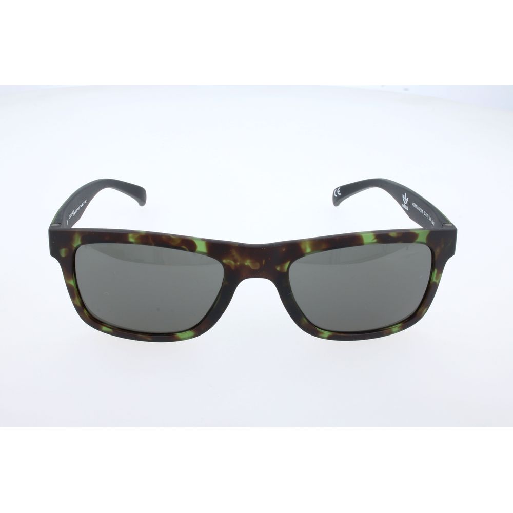 Adidas – Braune Sonnenbrille aus Kalbshaar